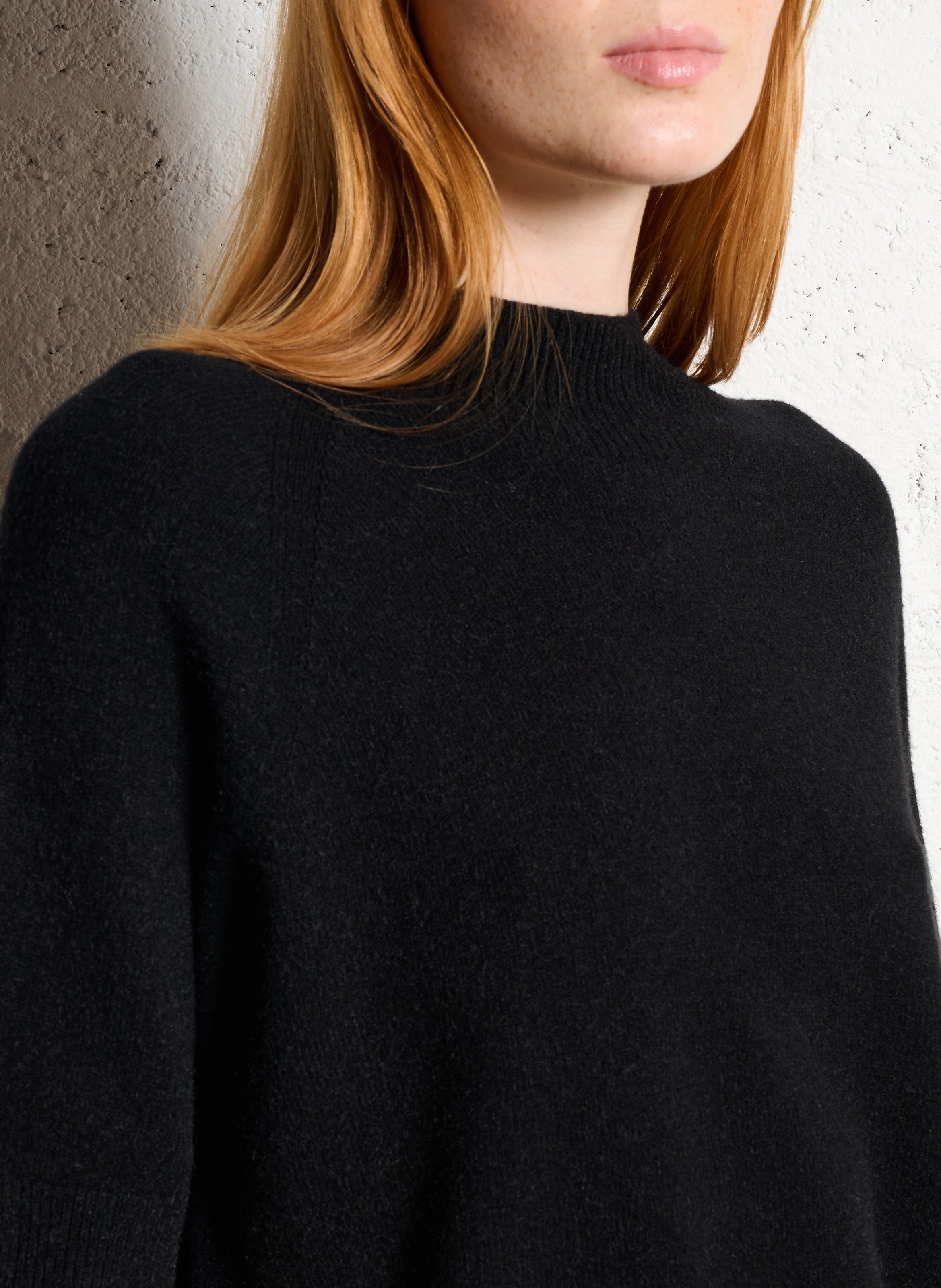 Pull manches courtes en maille unie IMPERIAL Noir