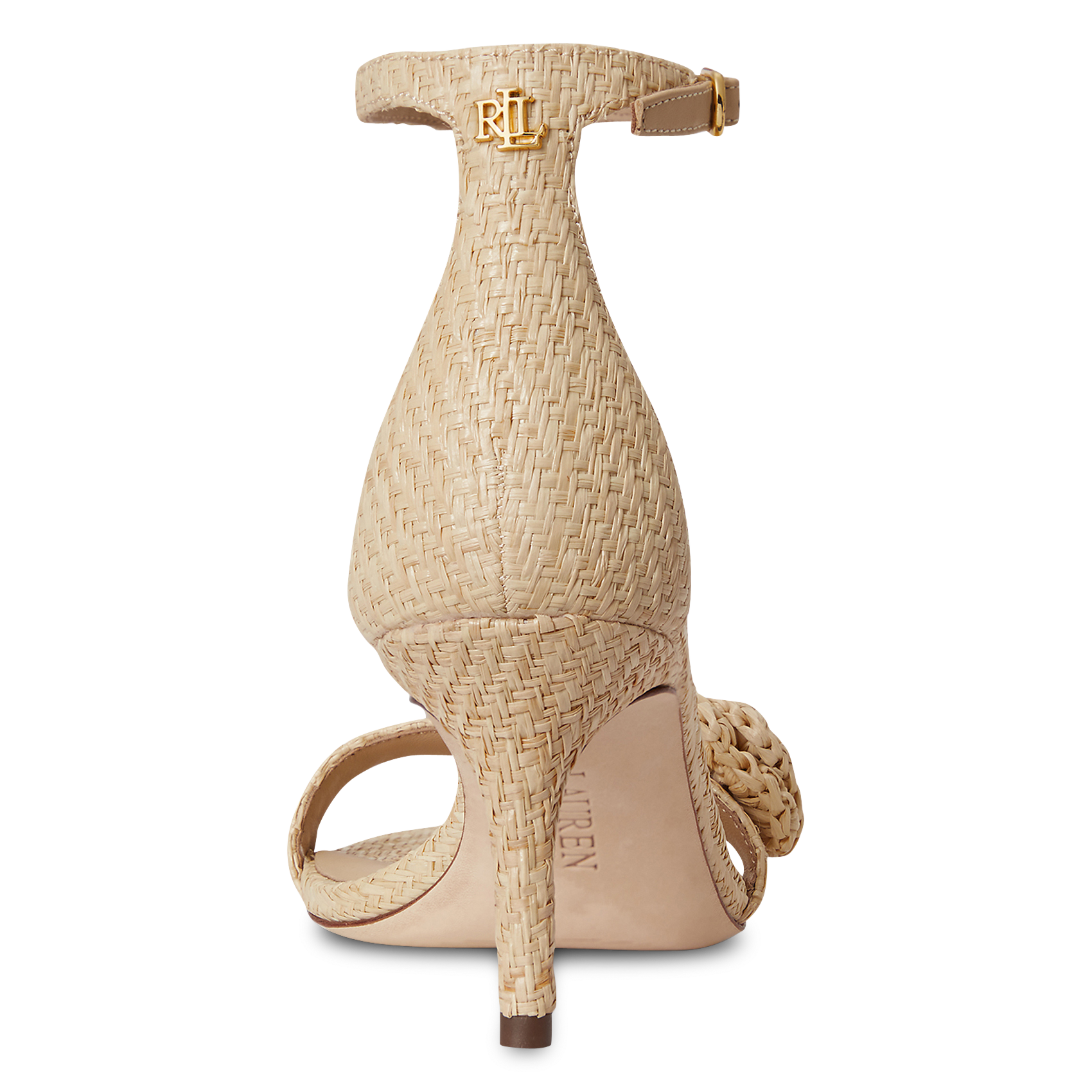 Sandales hautes en raphia  LAUREN RALPH LAUREN Beige