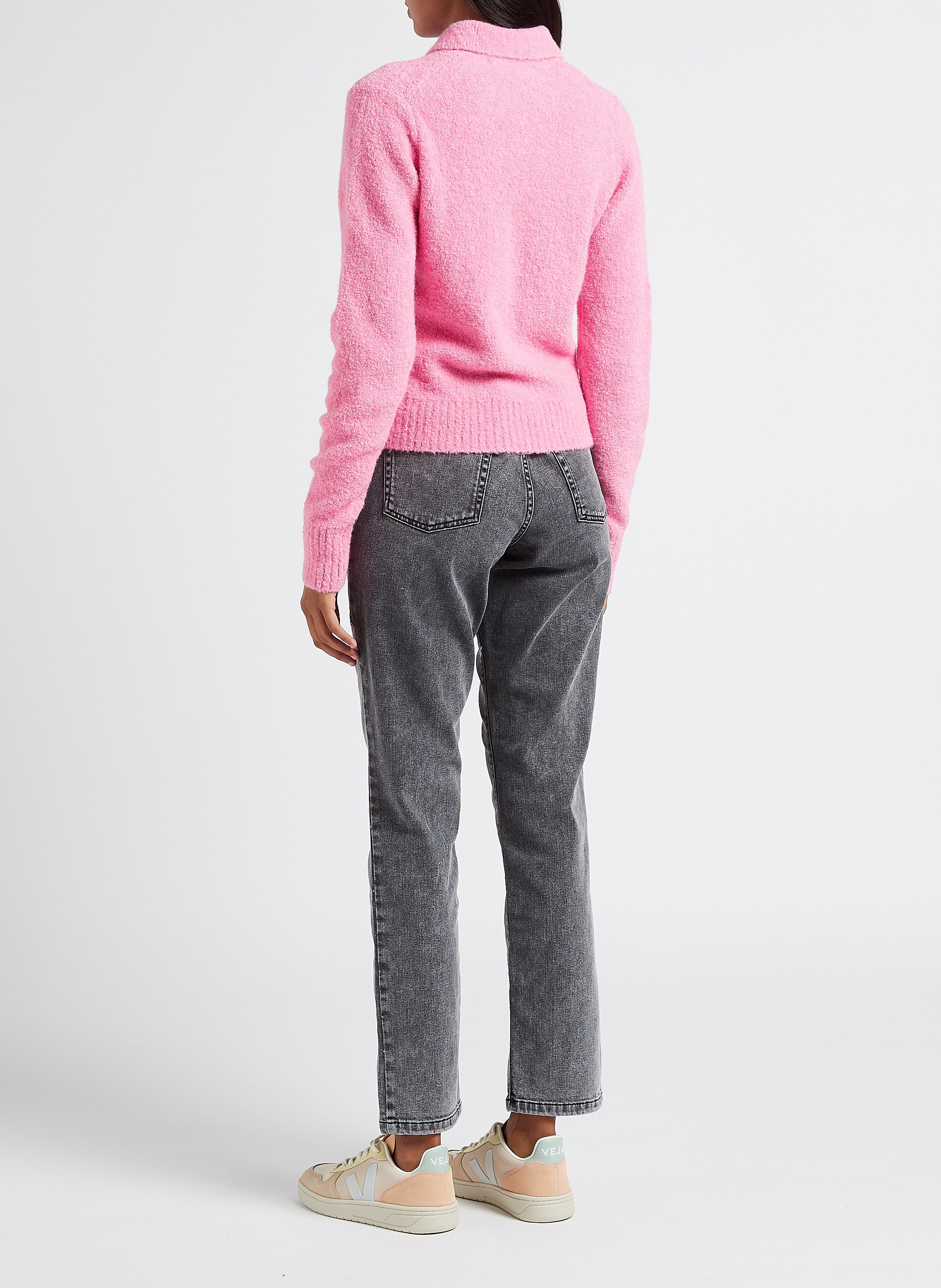 Trui met polokraagje | wolblend met alpaca SAMSOE SAMSOE Roze