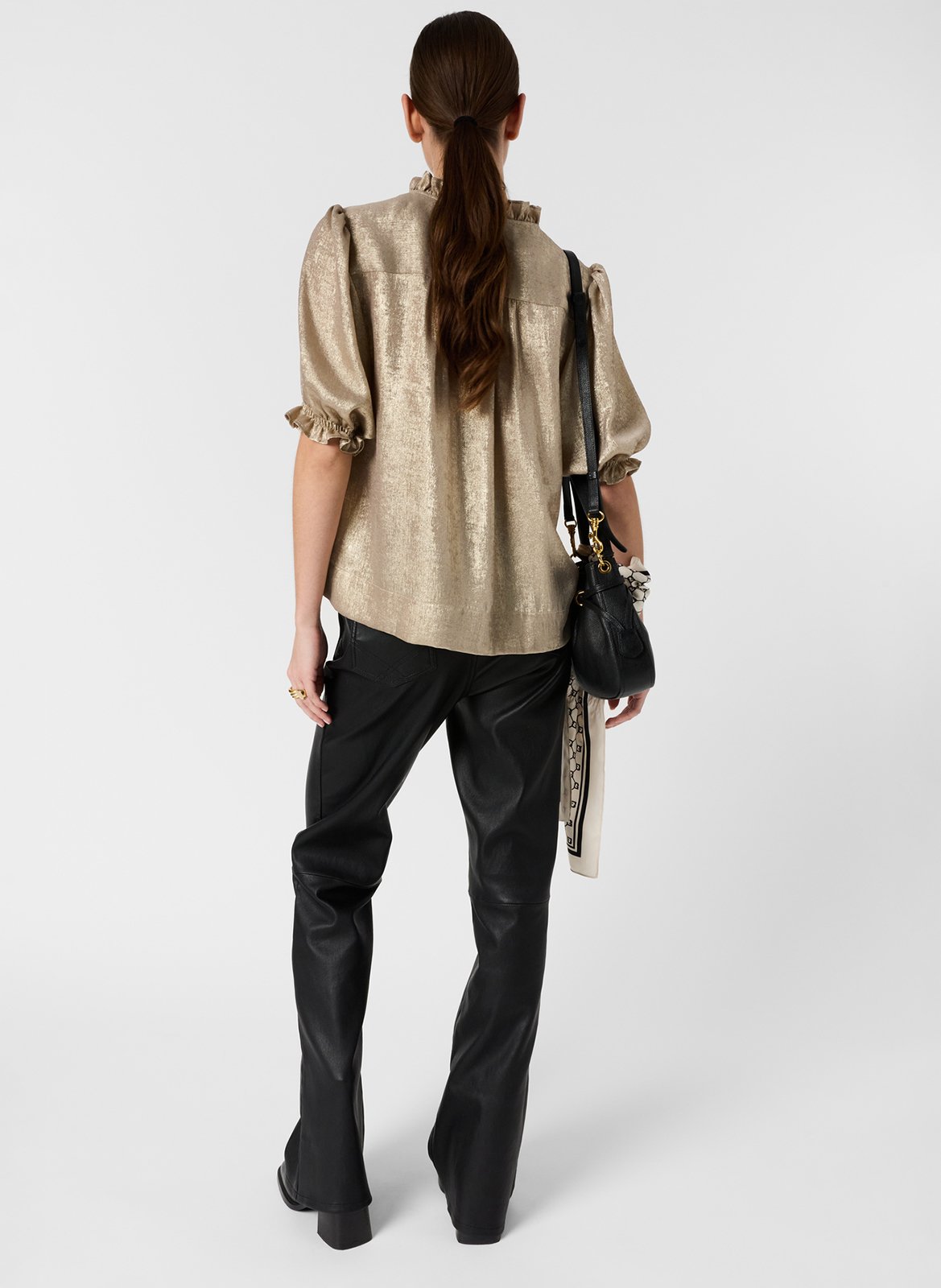 Locker geschnittene Bluse mit Volantkragen GERARD DAREL Golden