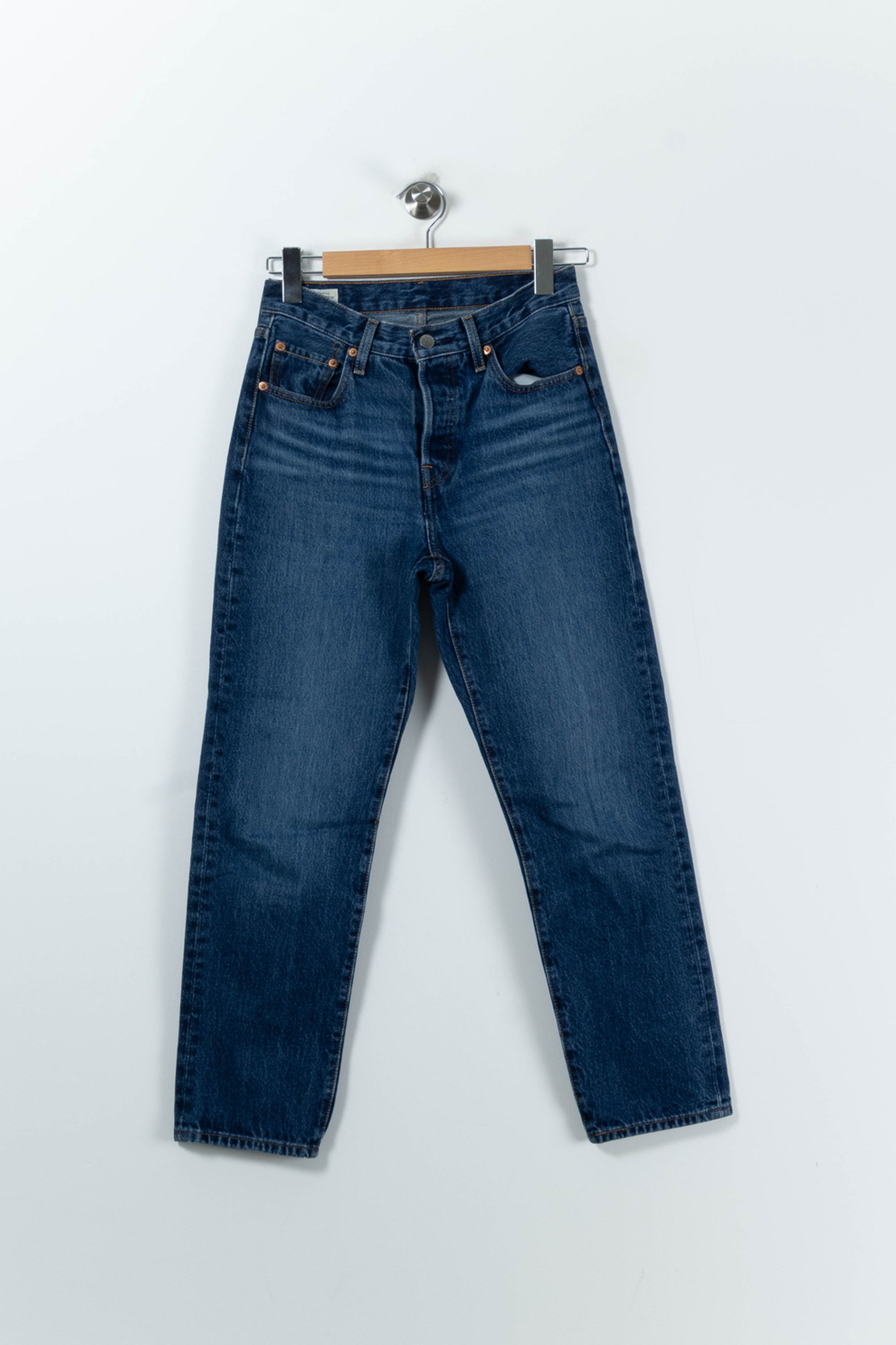 Cropped slim jeans with studs LEVI'S - Seconde main Blue