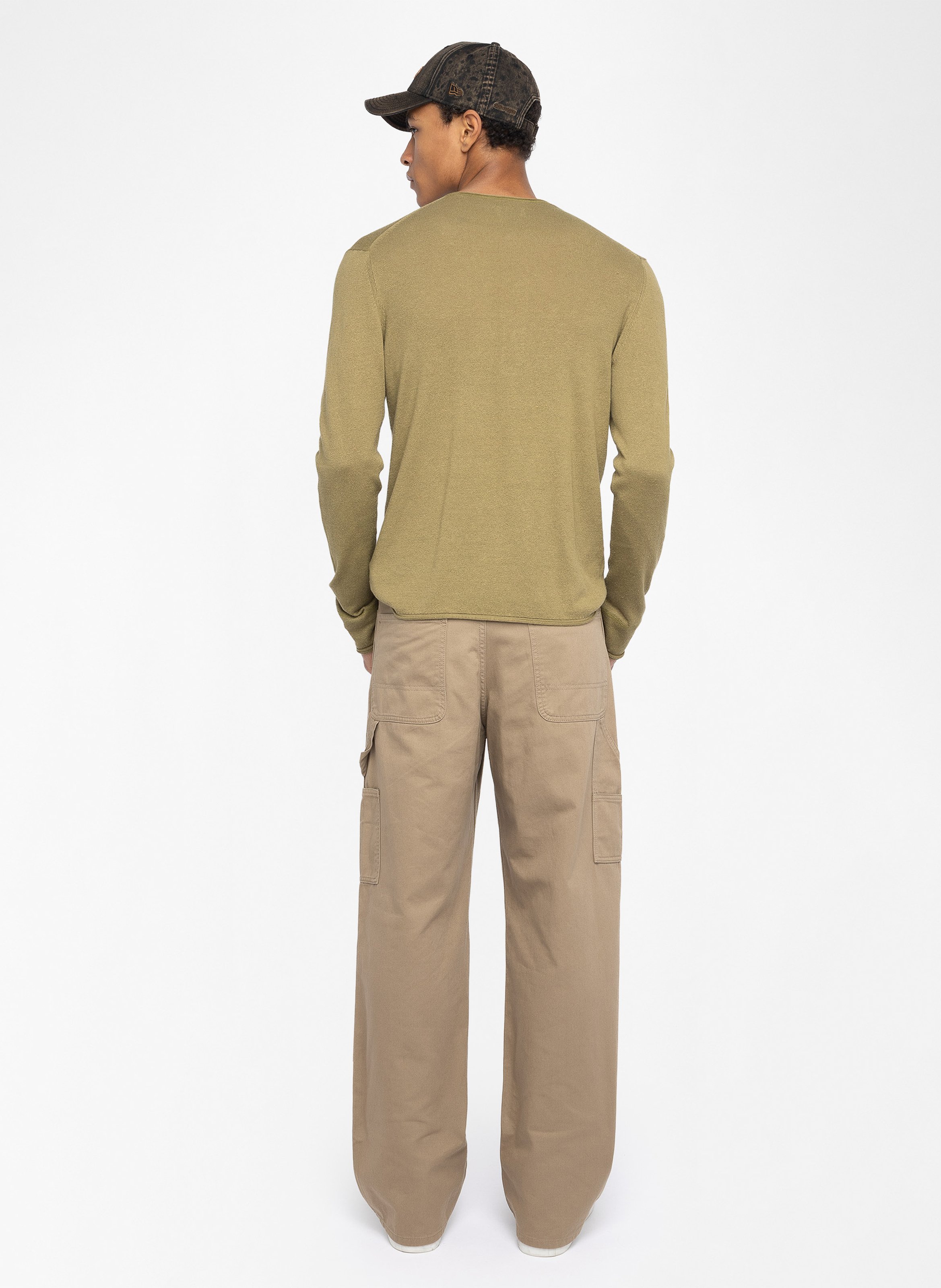 <p>Straight fit round neck top in linen and cotton blend</p> ZADIG&VOLTAIRE Green