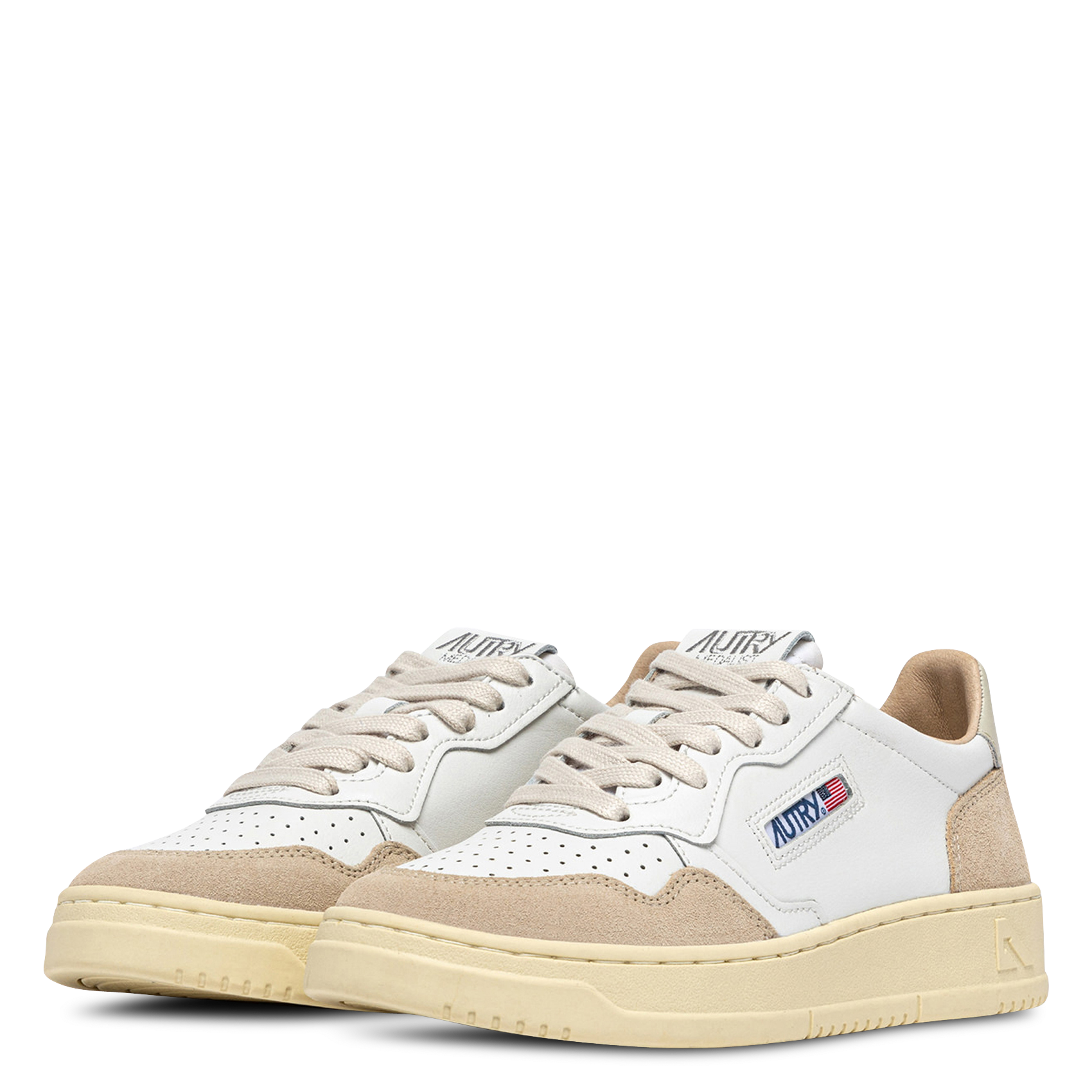 Baskets basses en cuir AUTRY Beige