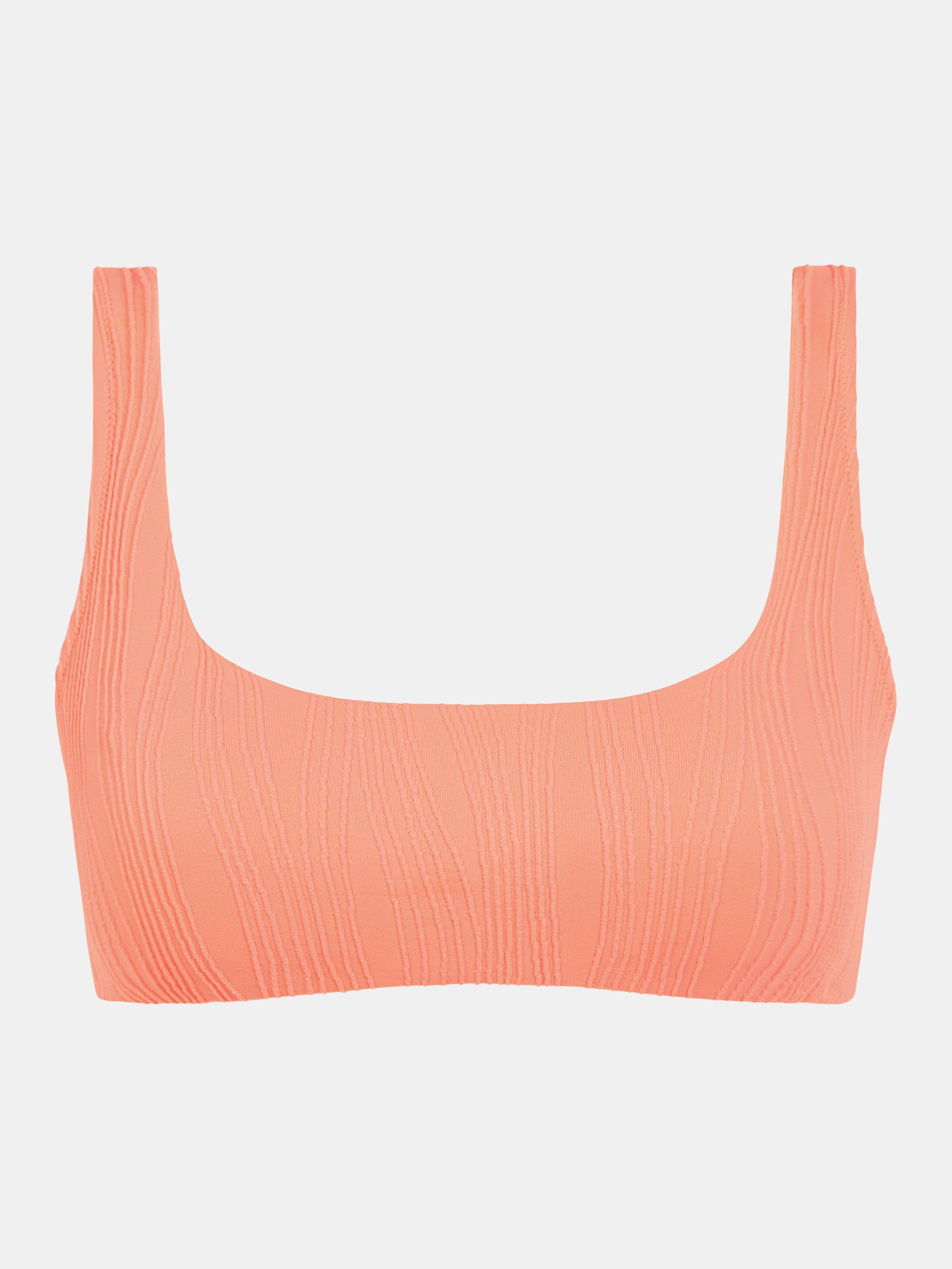 Unpadded swimsuit top with removable cups CHANTELLE PULP Orange