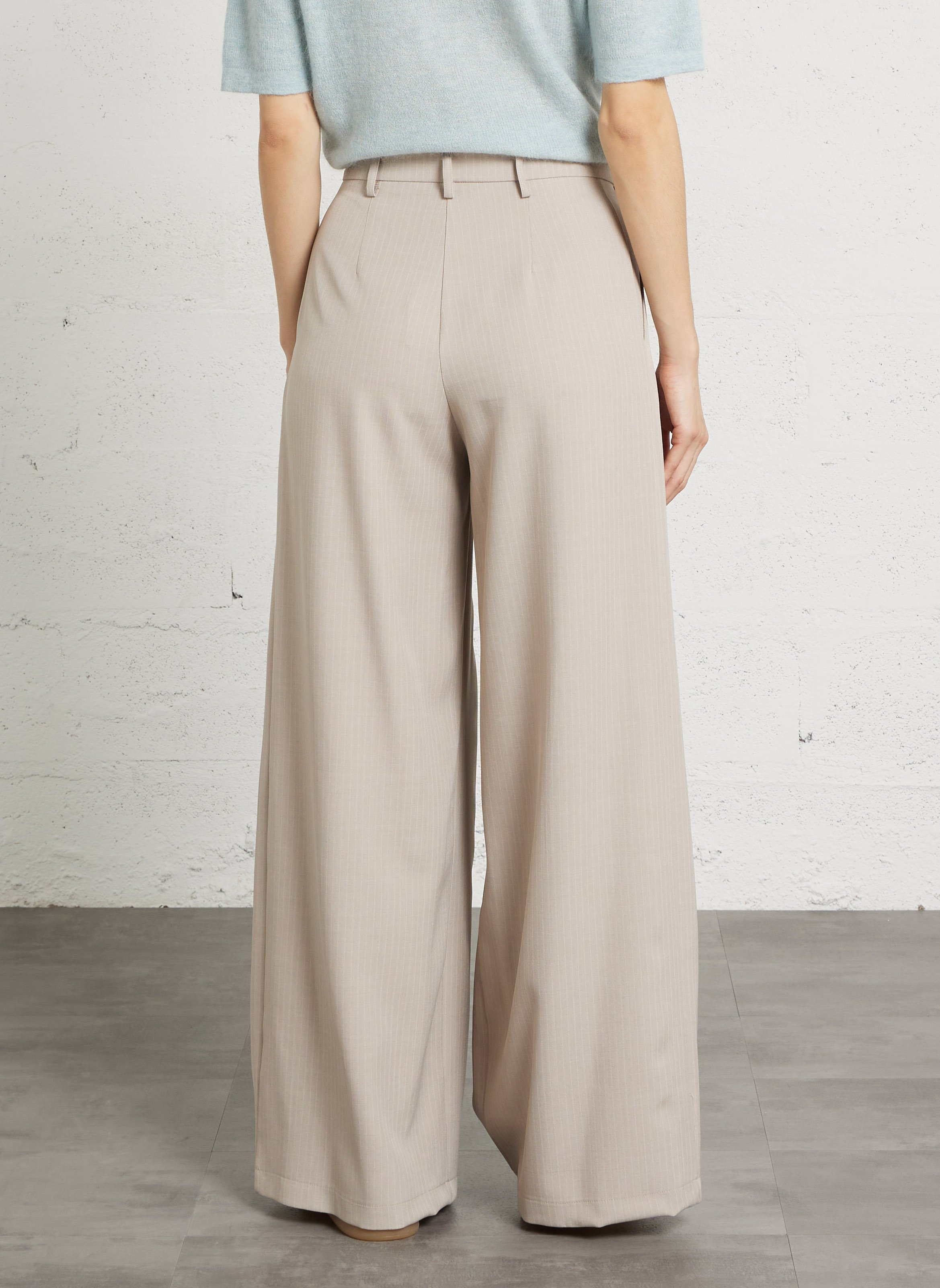 Wide trousers PLEASE Beige