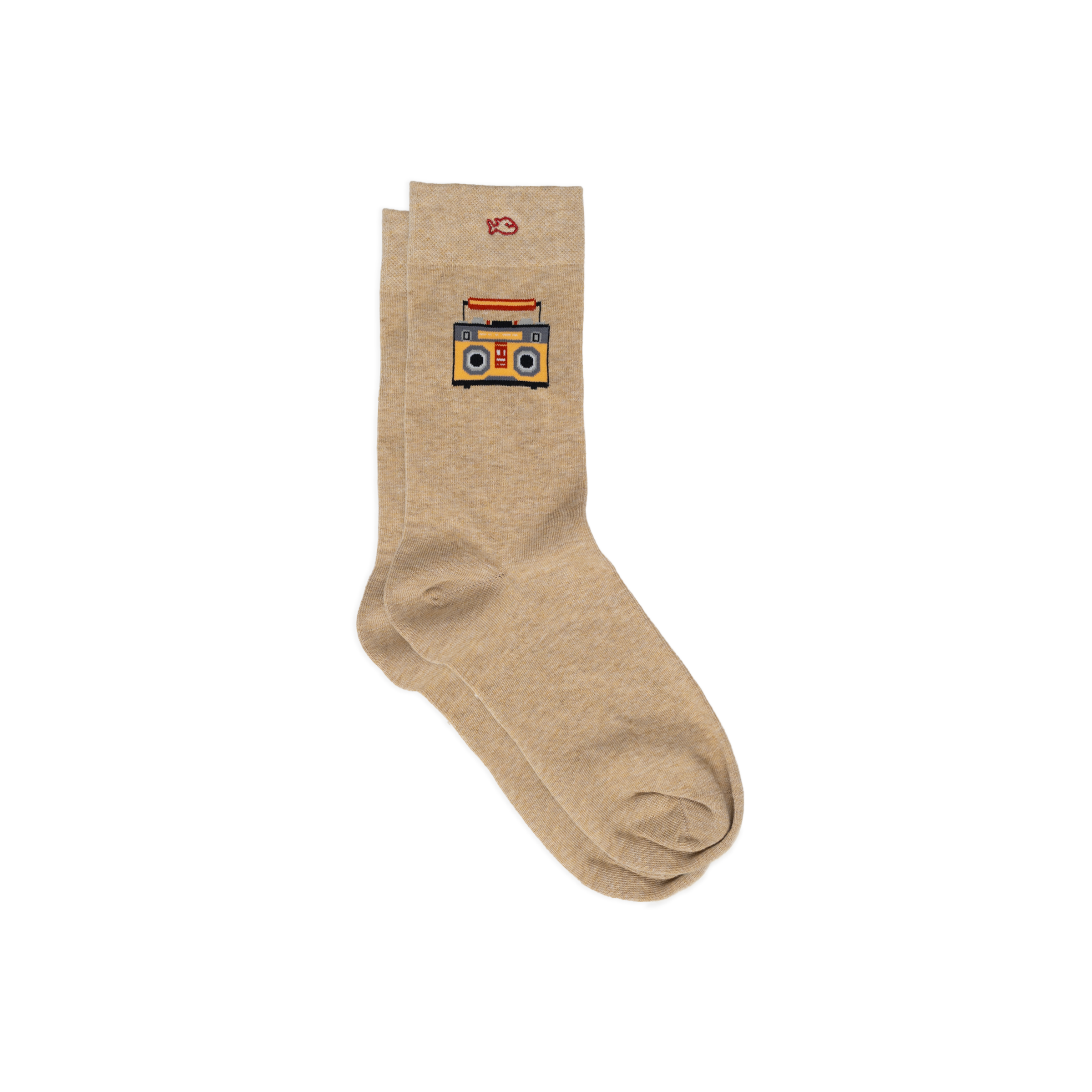 Combed Cotton Socks with Patterns BILLYBELT Beige