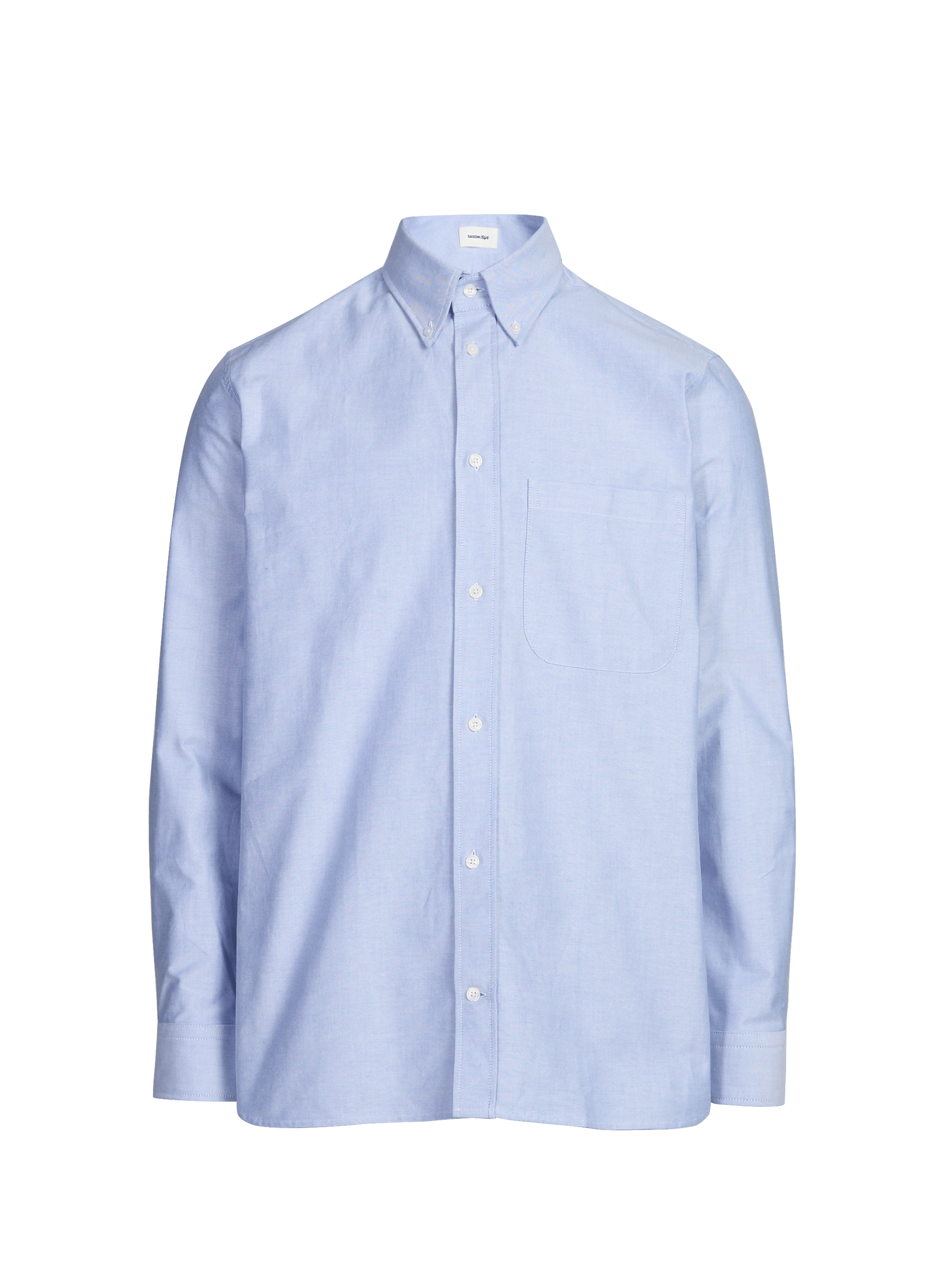 Cotton shirt with classic collar SAISON 1865 Blue