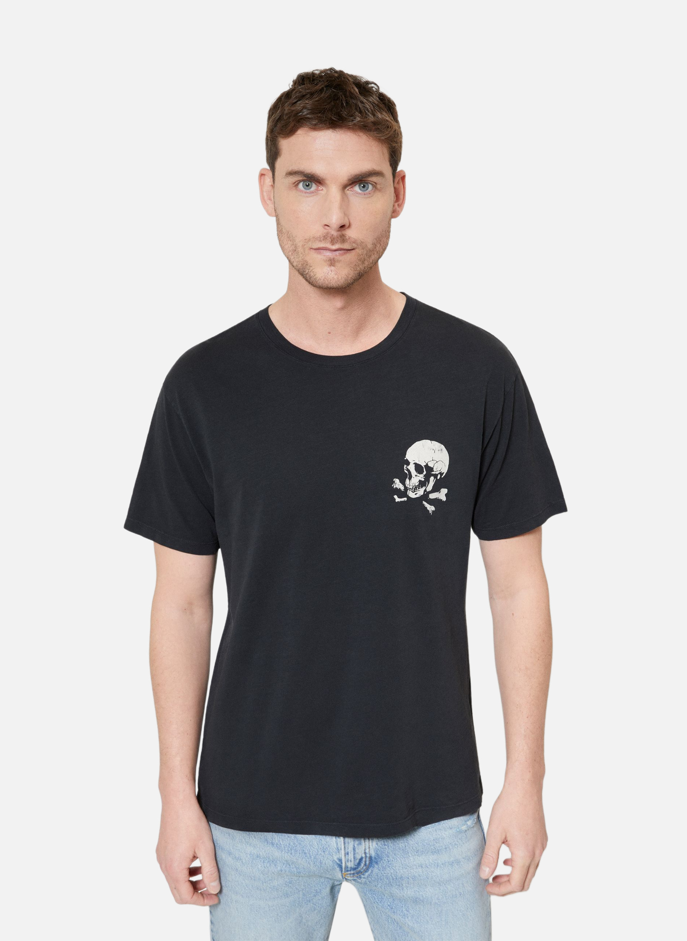 T-shirt with skull screen print THE KOOPLES Black