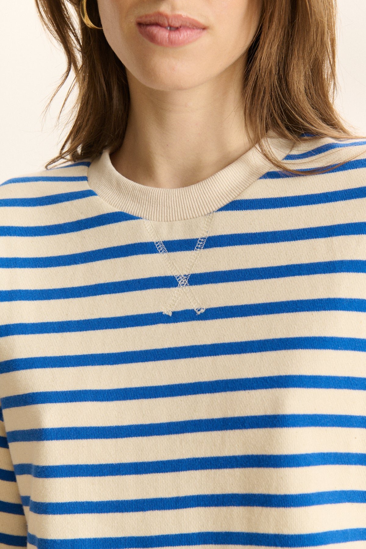 Short-sleeved striped sweatshirt GARANCE PARIS Blue