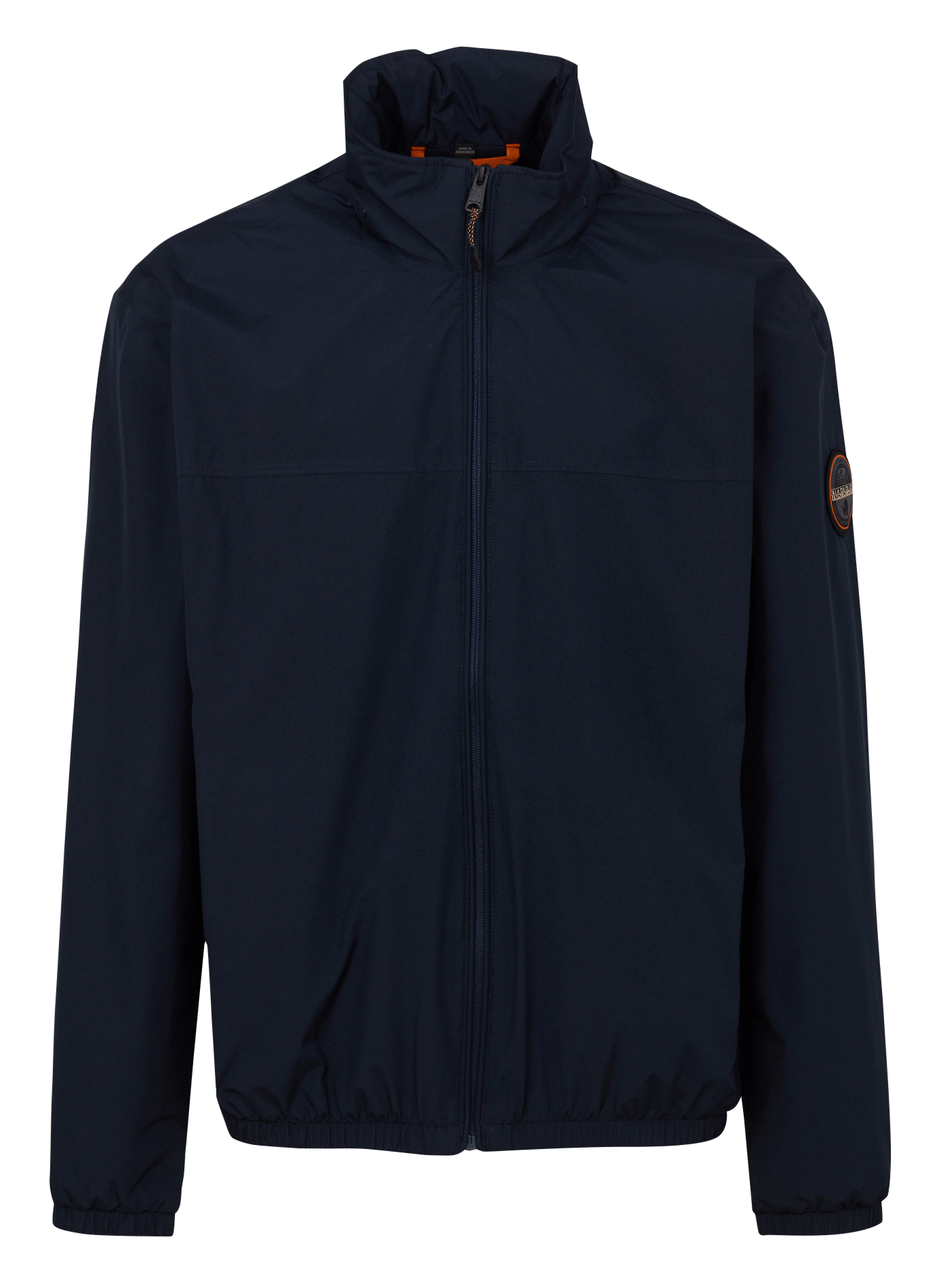 Buttoned and zipped high-neck fitted raincoat NAPAPIJRI Blue