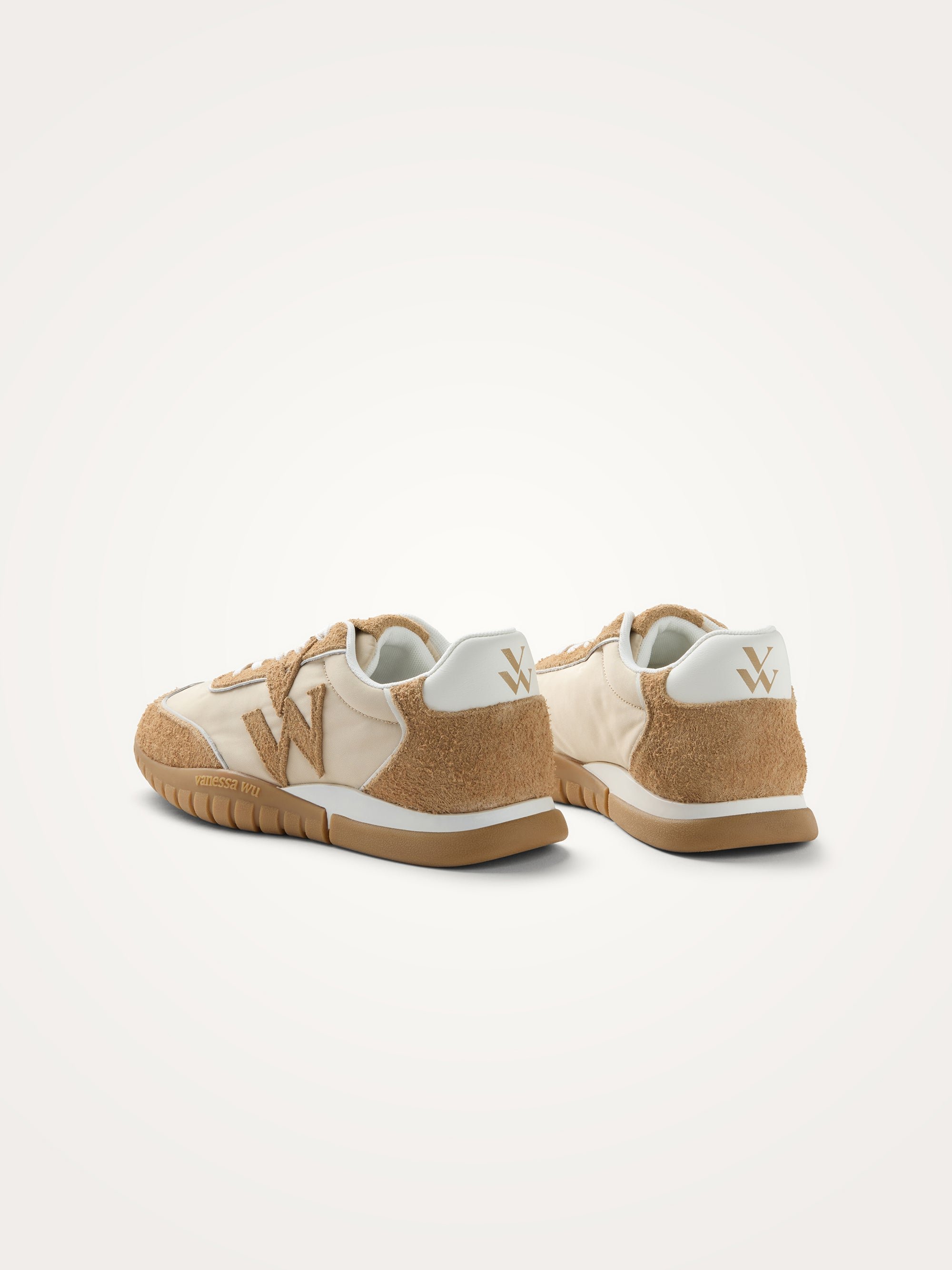 Sneakers with monogram on graphic sole VANESSA WU Beige