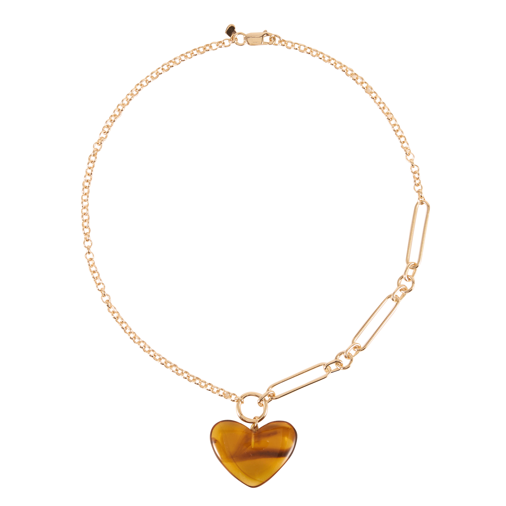 Disco gold-plated brass necklace FEEKA