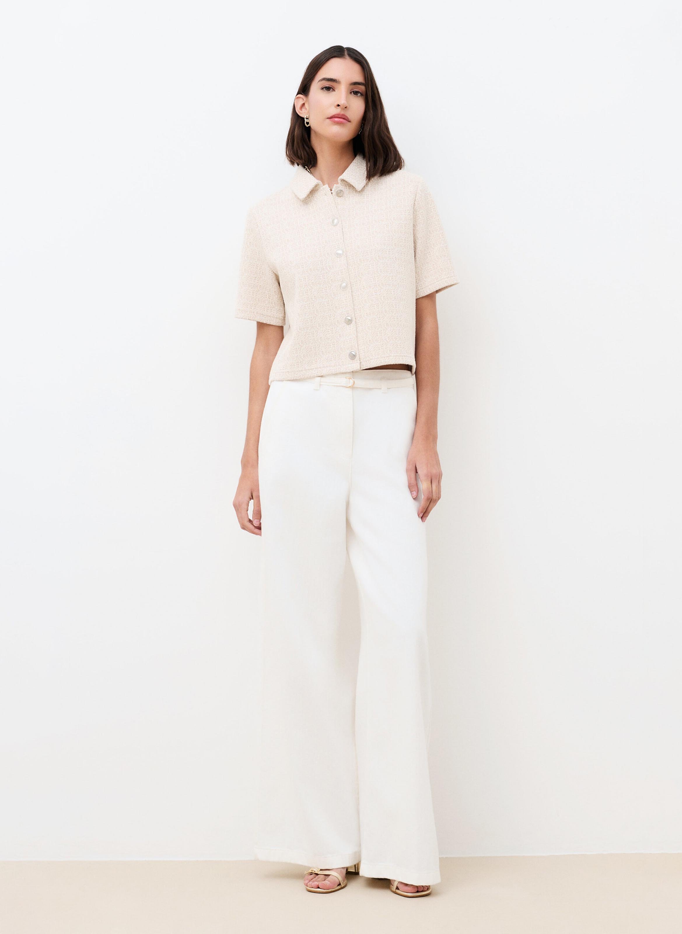 Chemise col classique CAROLL Beige