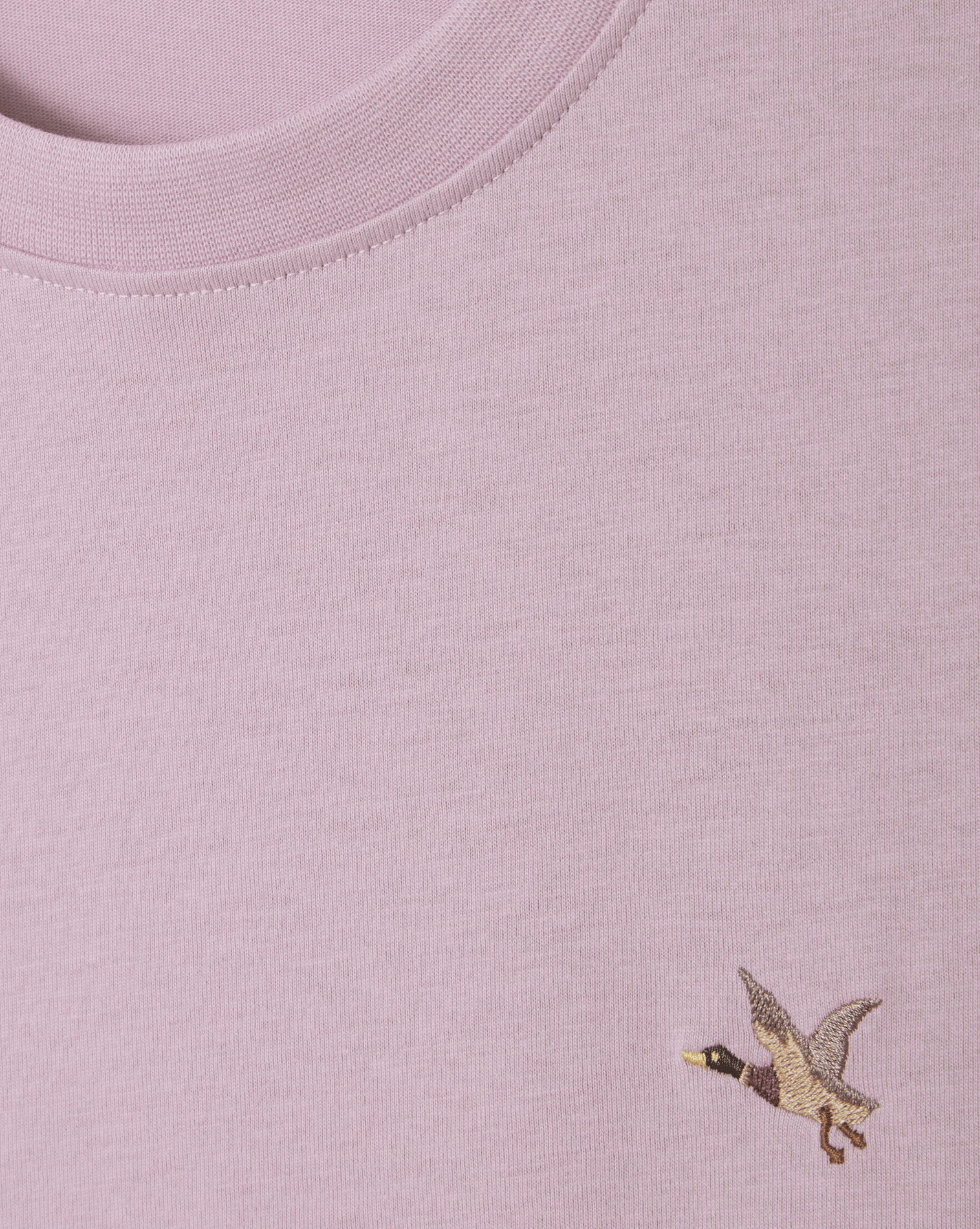 Tee-shirt droit col rond uni à logo brodé CHEVIGNON Rose