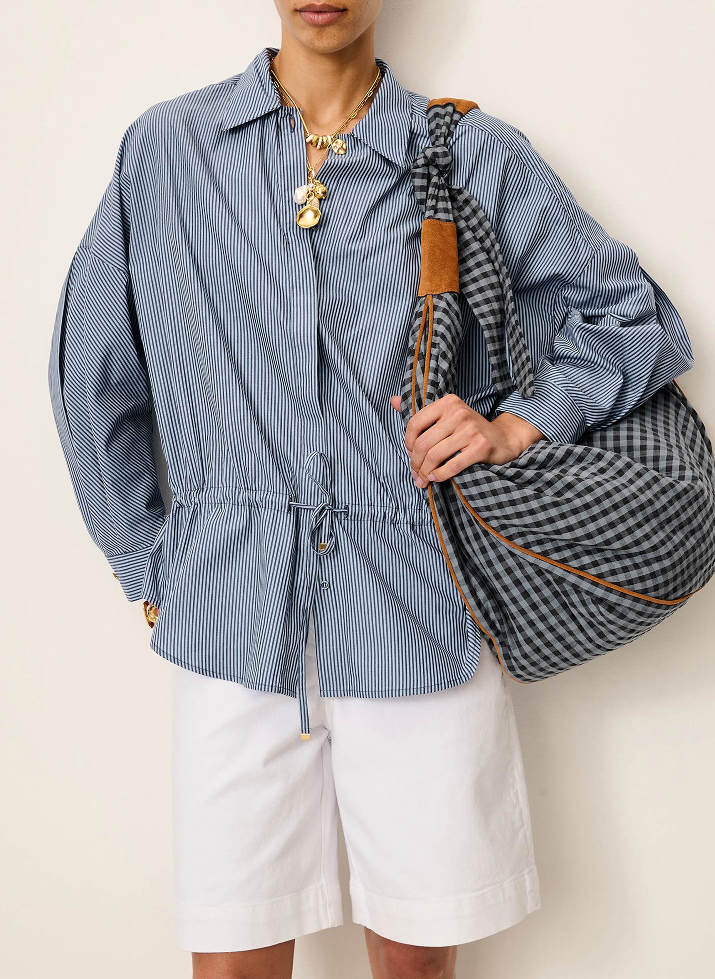 Baumwoll-Bluse SESSUN Blau