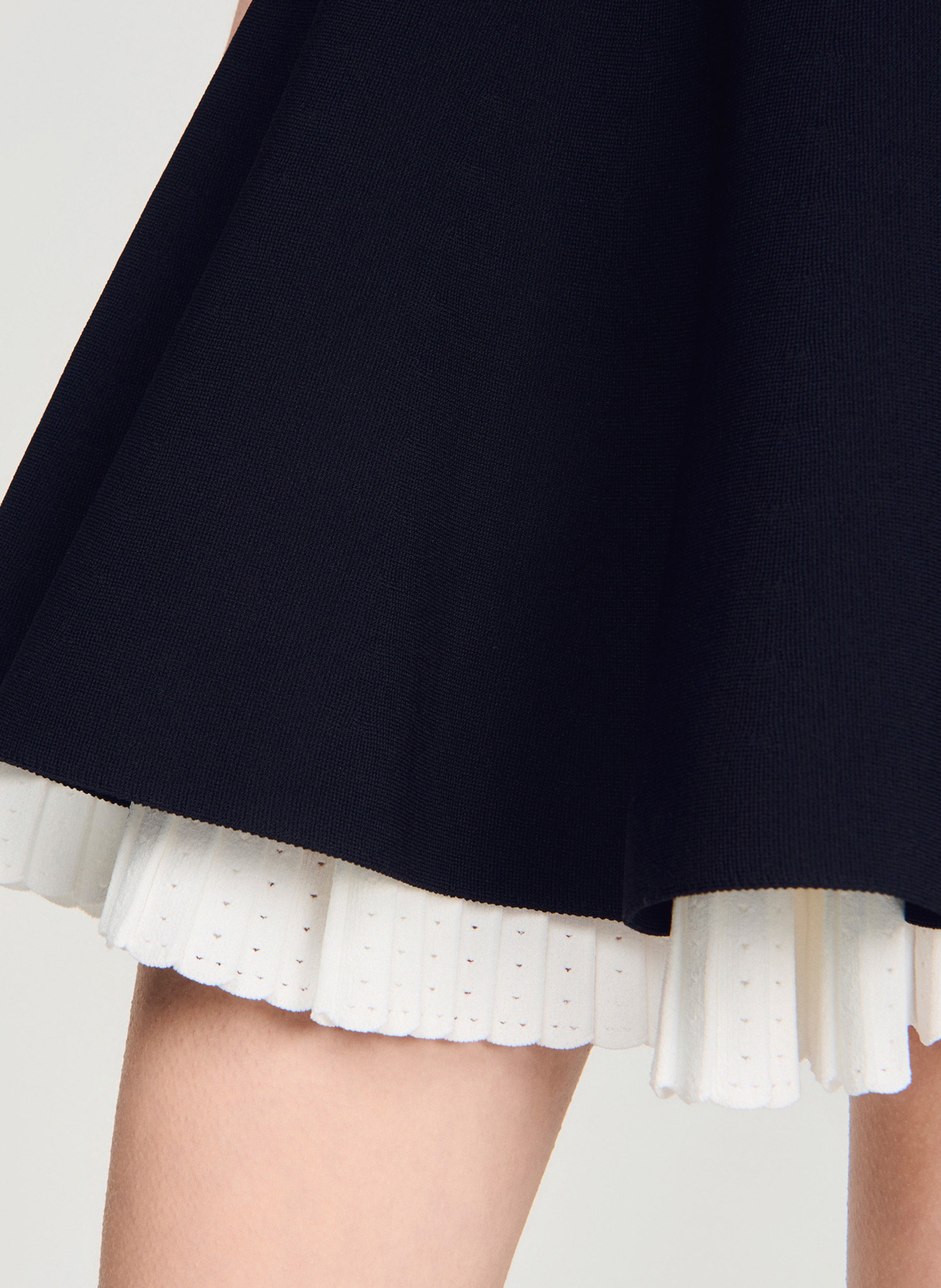 Solid flared mini skirt SANDRO Black
