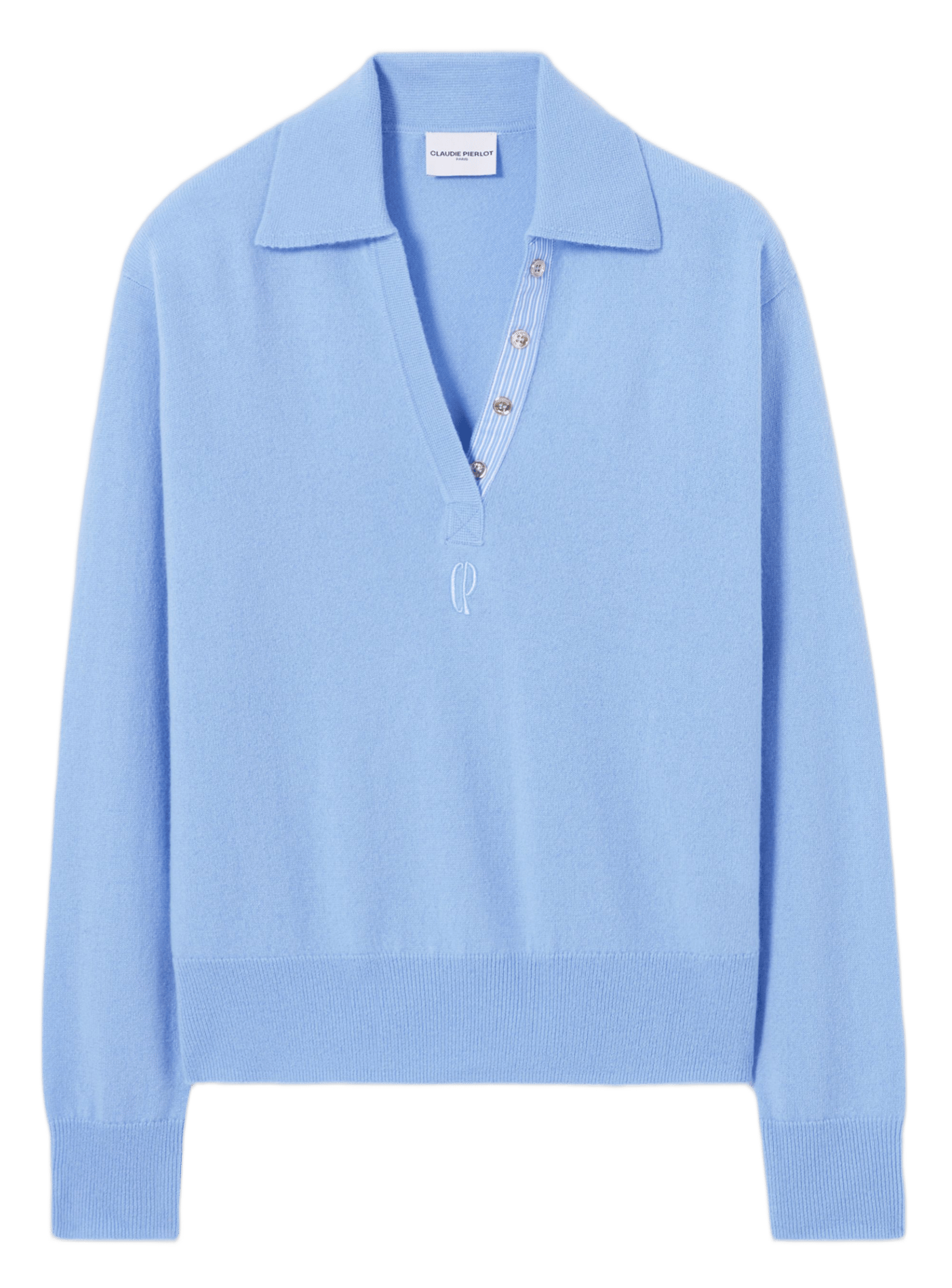 Rechte trui van wol en kasjmier CLAUDIE PIERLOT Blauw