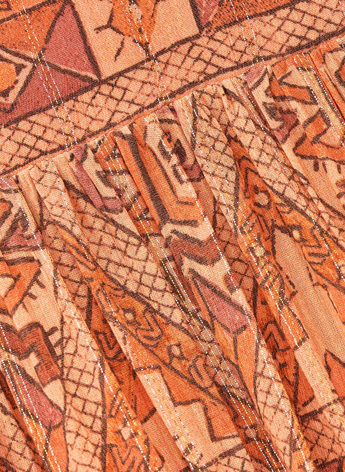Printed midi dress BA&SH Orange