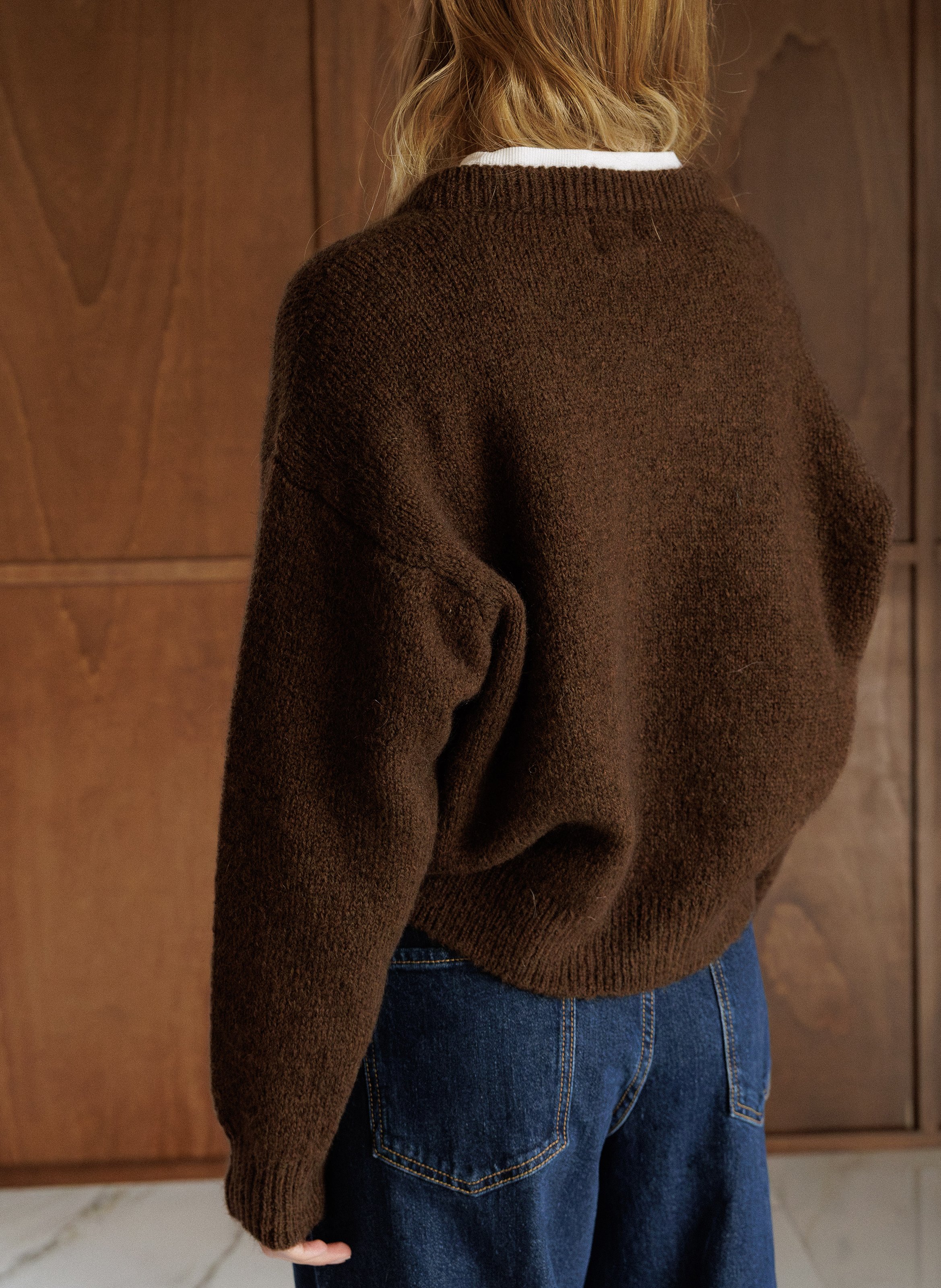 Vest met oversized pasvorm INDI & COLD Bruin