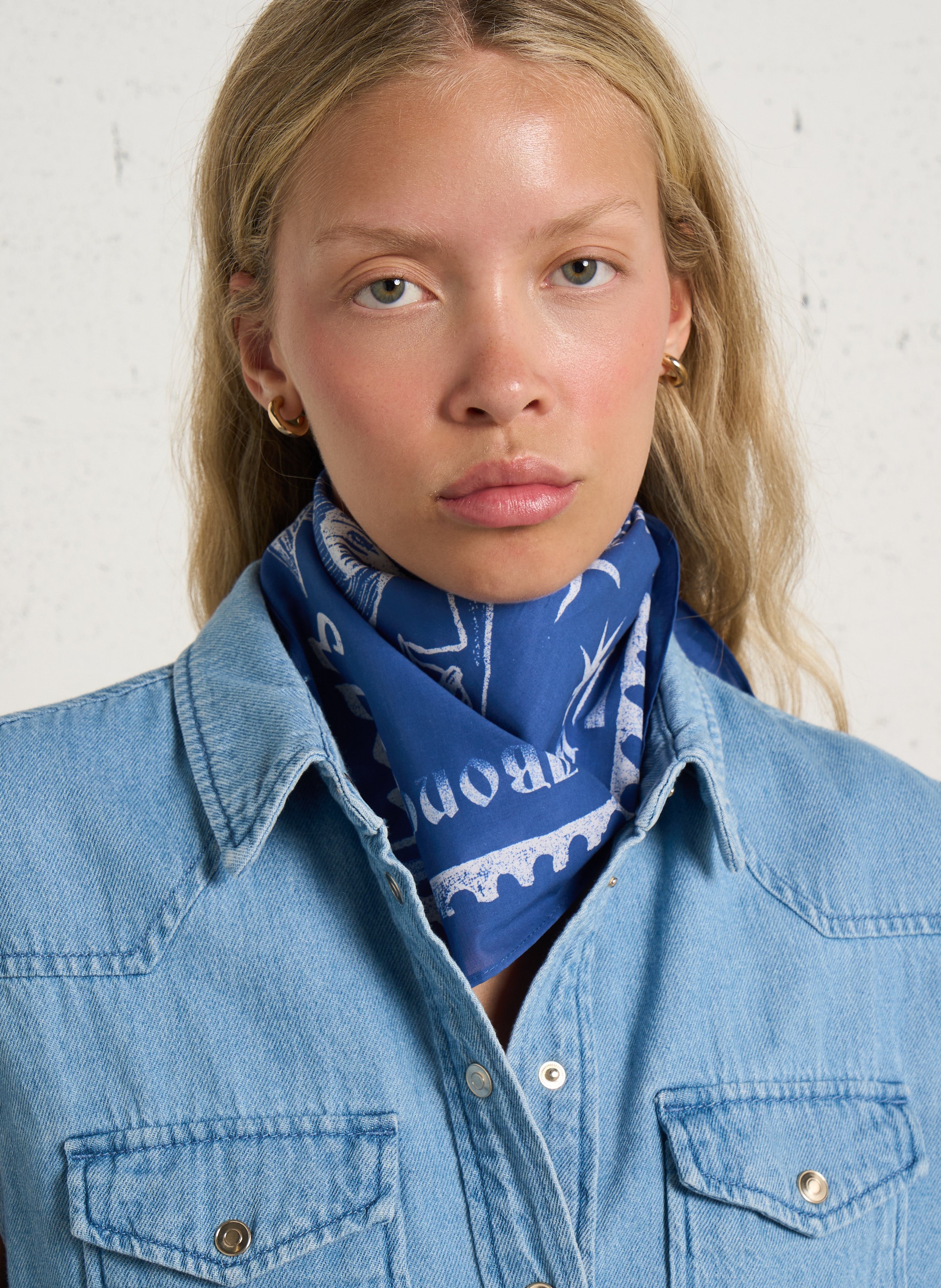 Foular imprimé en coton BILLABONG Bleu