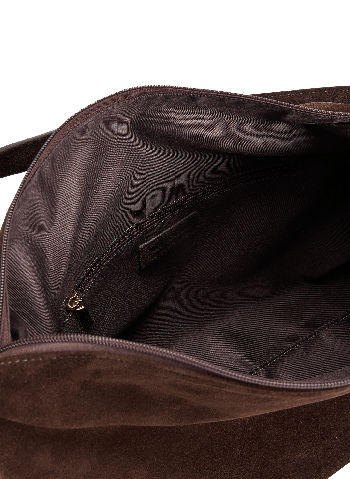 Suede leather iloise m shoulder bag SAISON 1865 Brown