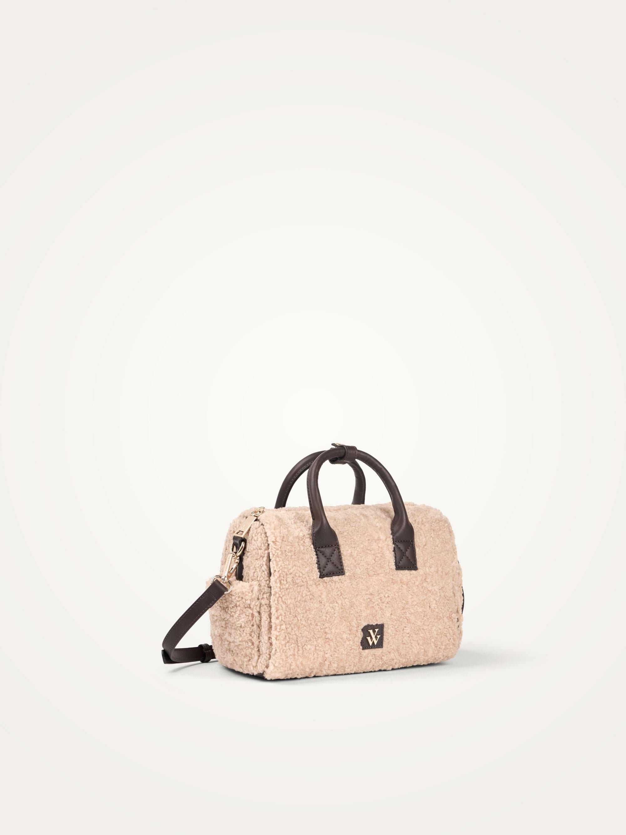 Mini bowling bag with shoulder strap | Beige VANESSA WU Women