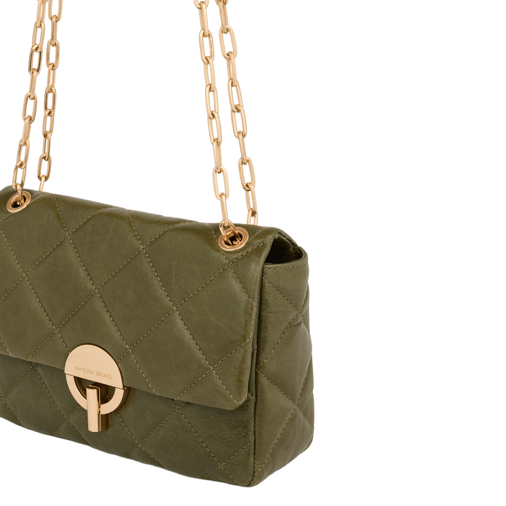 Leather shoulder bag VANESSA BRUNO Green