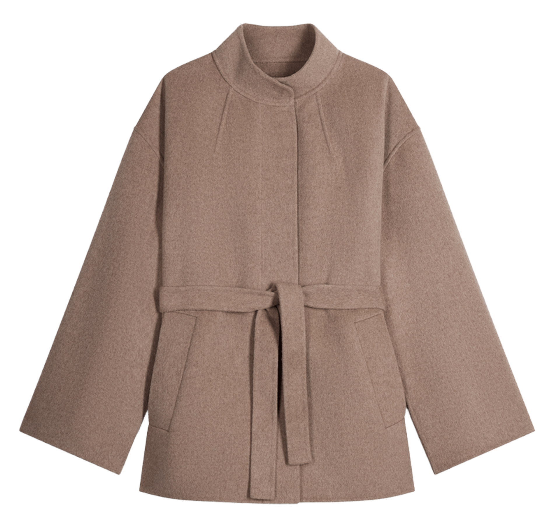 Veste ceinturée unie en laine mélangée VANESSA BRUNO Beige