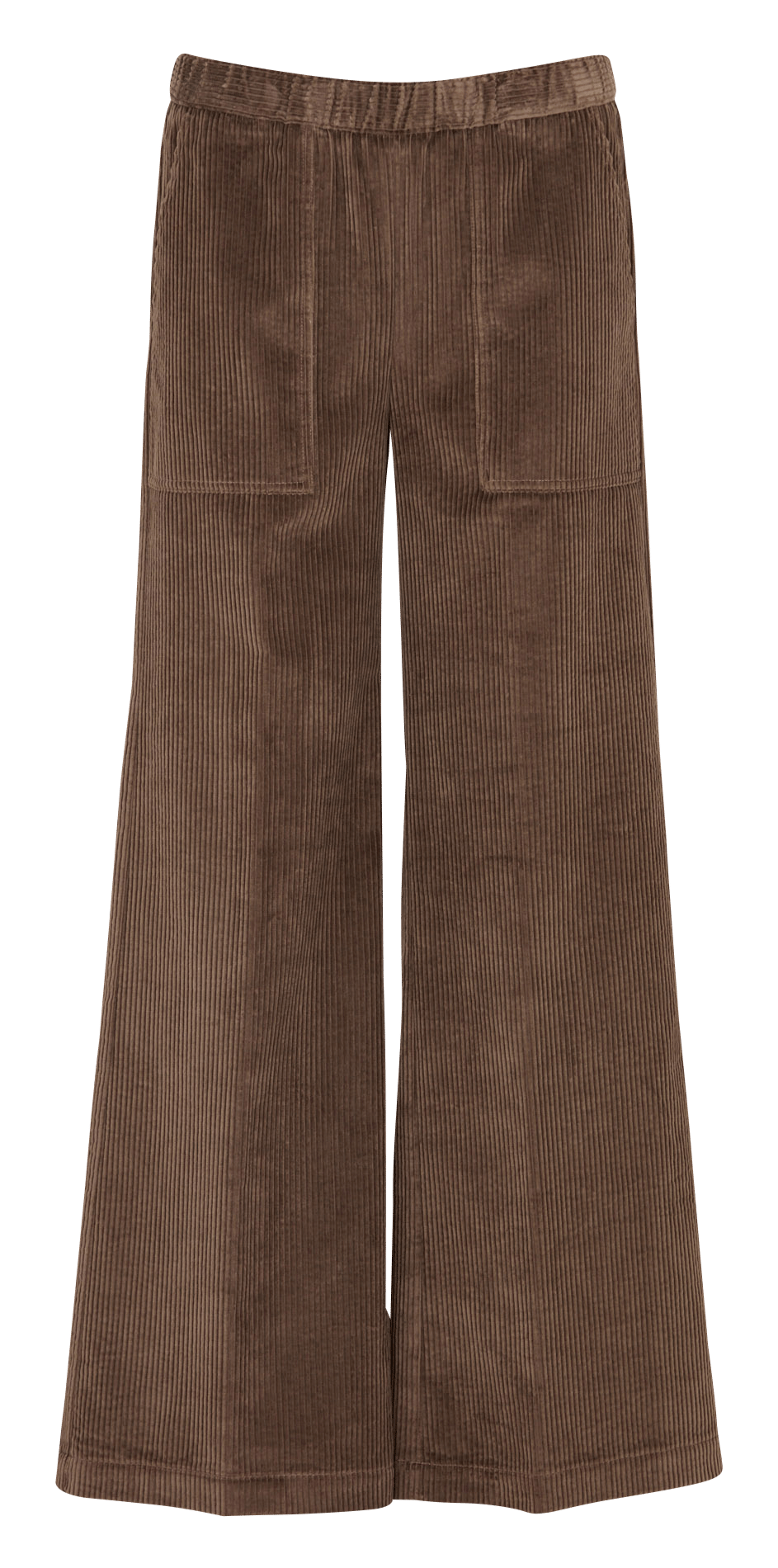Pantalon droit velours côtelé en coton DIEGA Marron