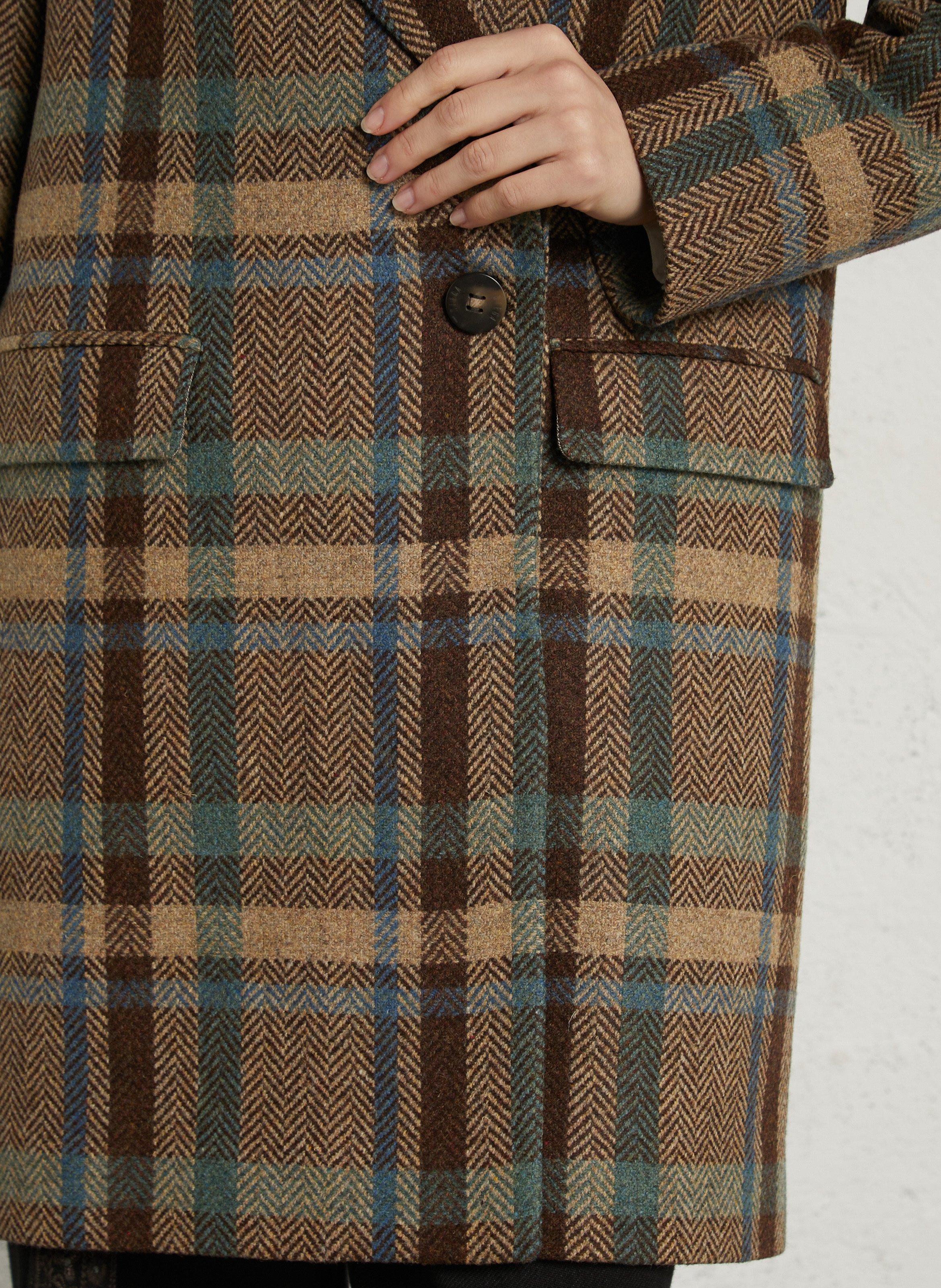 Straight coat DIEGA Blue