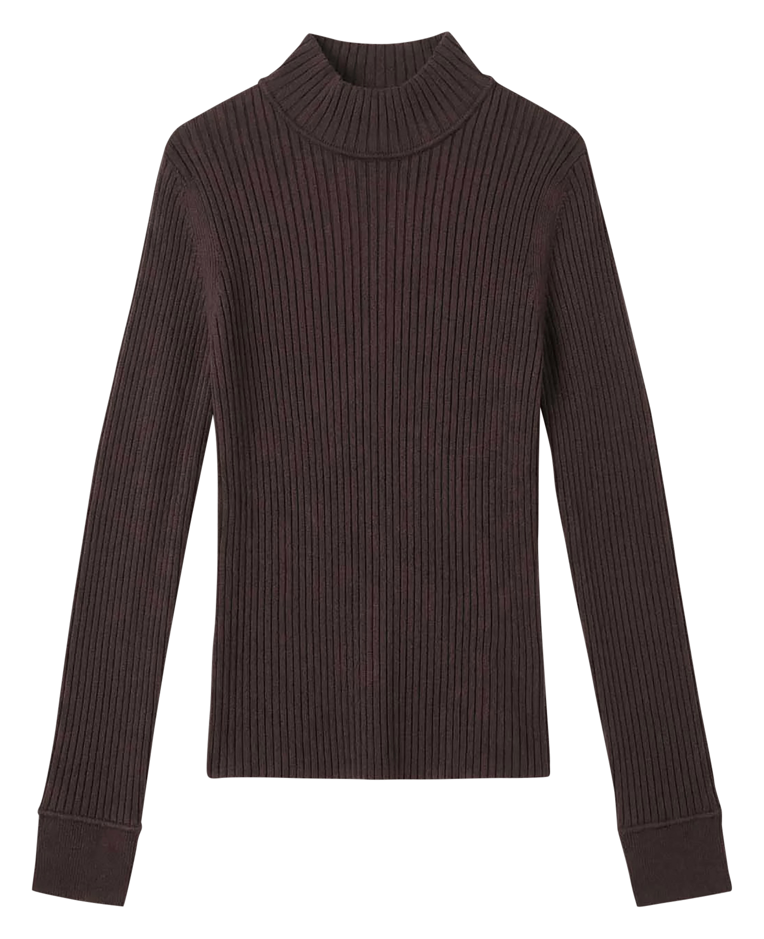 Pull moulant côtelé TARA JARMON Marron