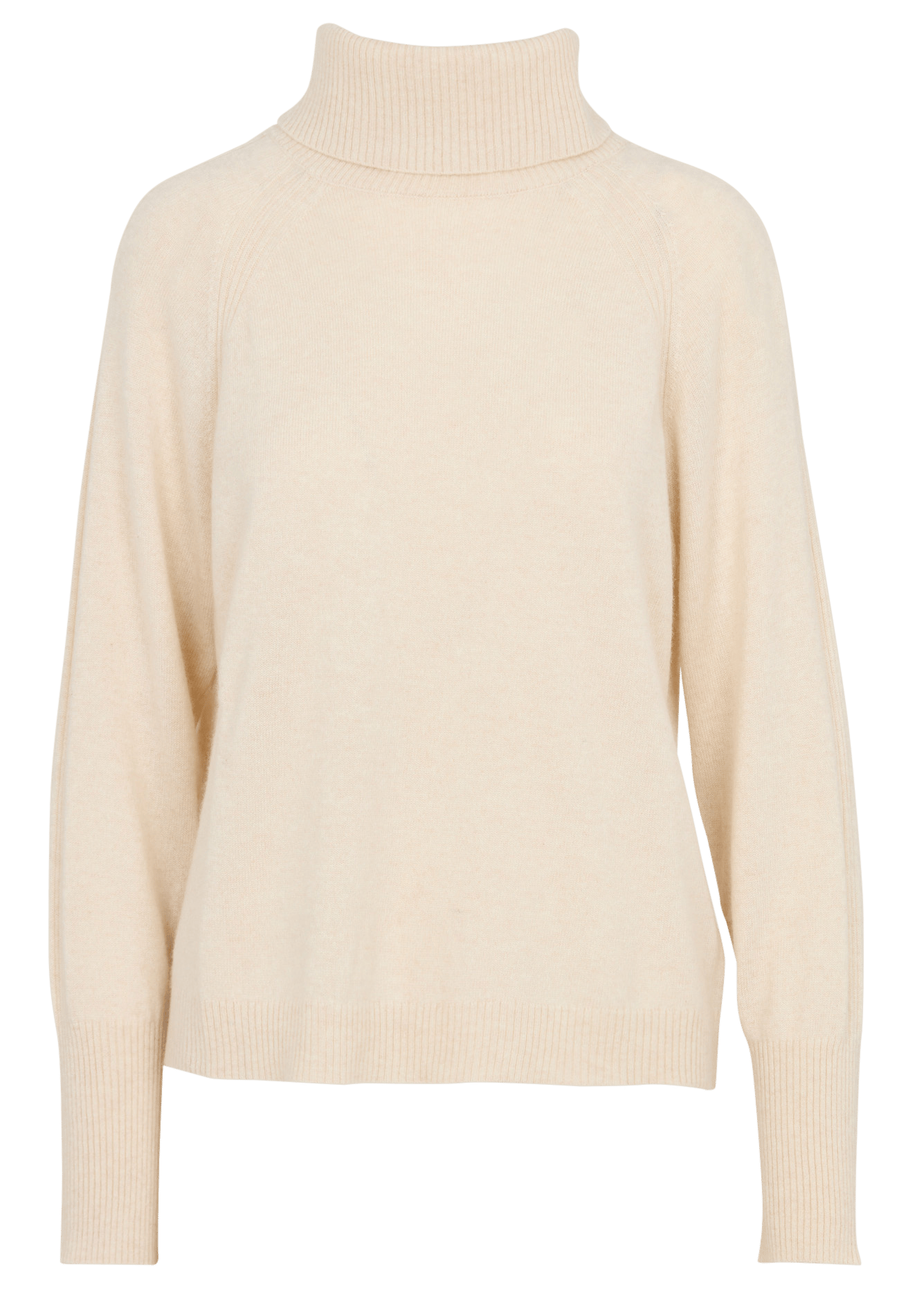 Col roulé droit en cachemire ZAPA Beige