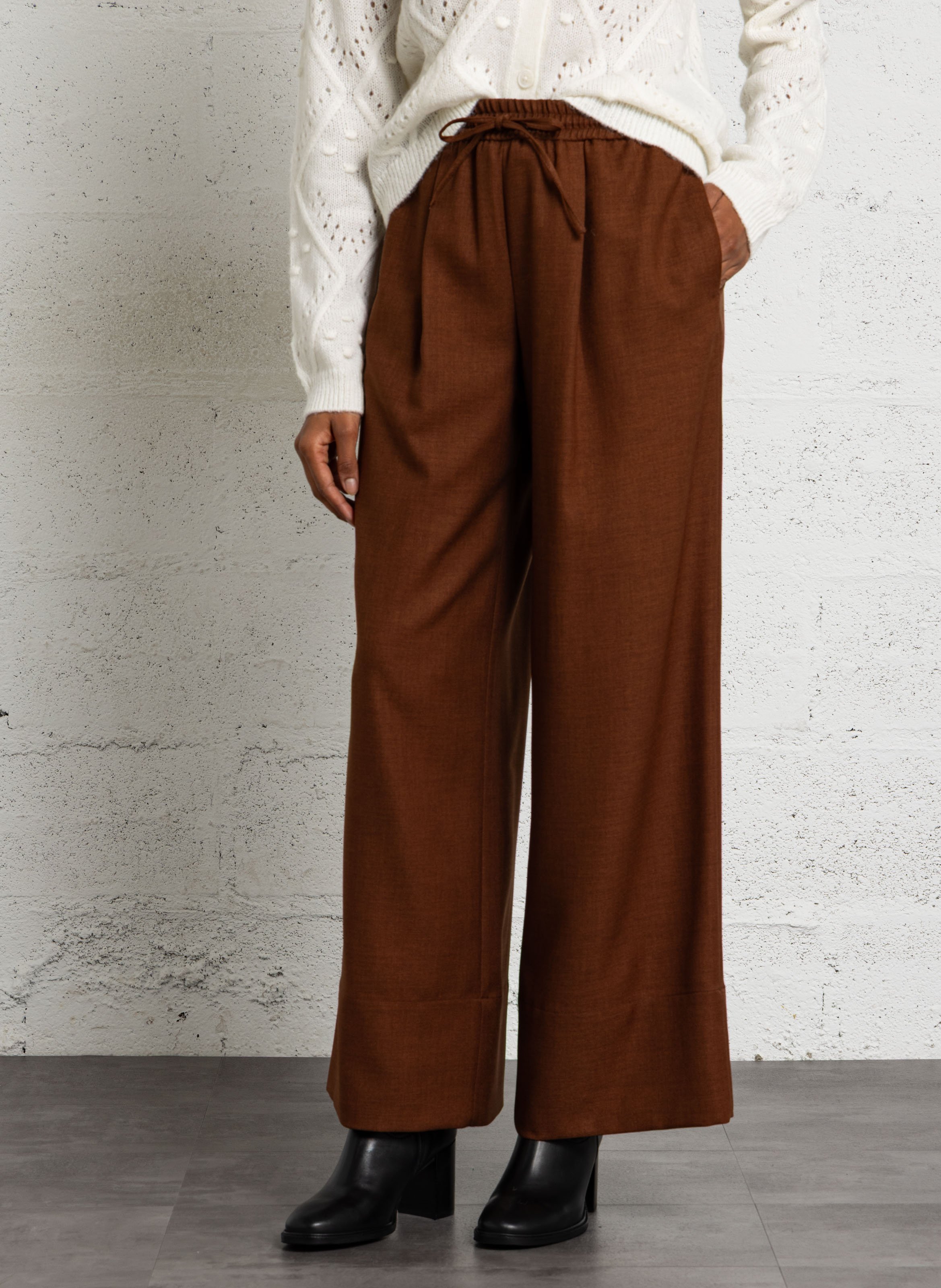 Wijde broek met hoge taille MAISON 123