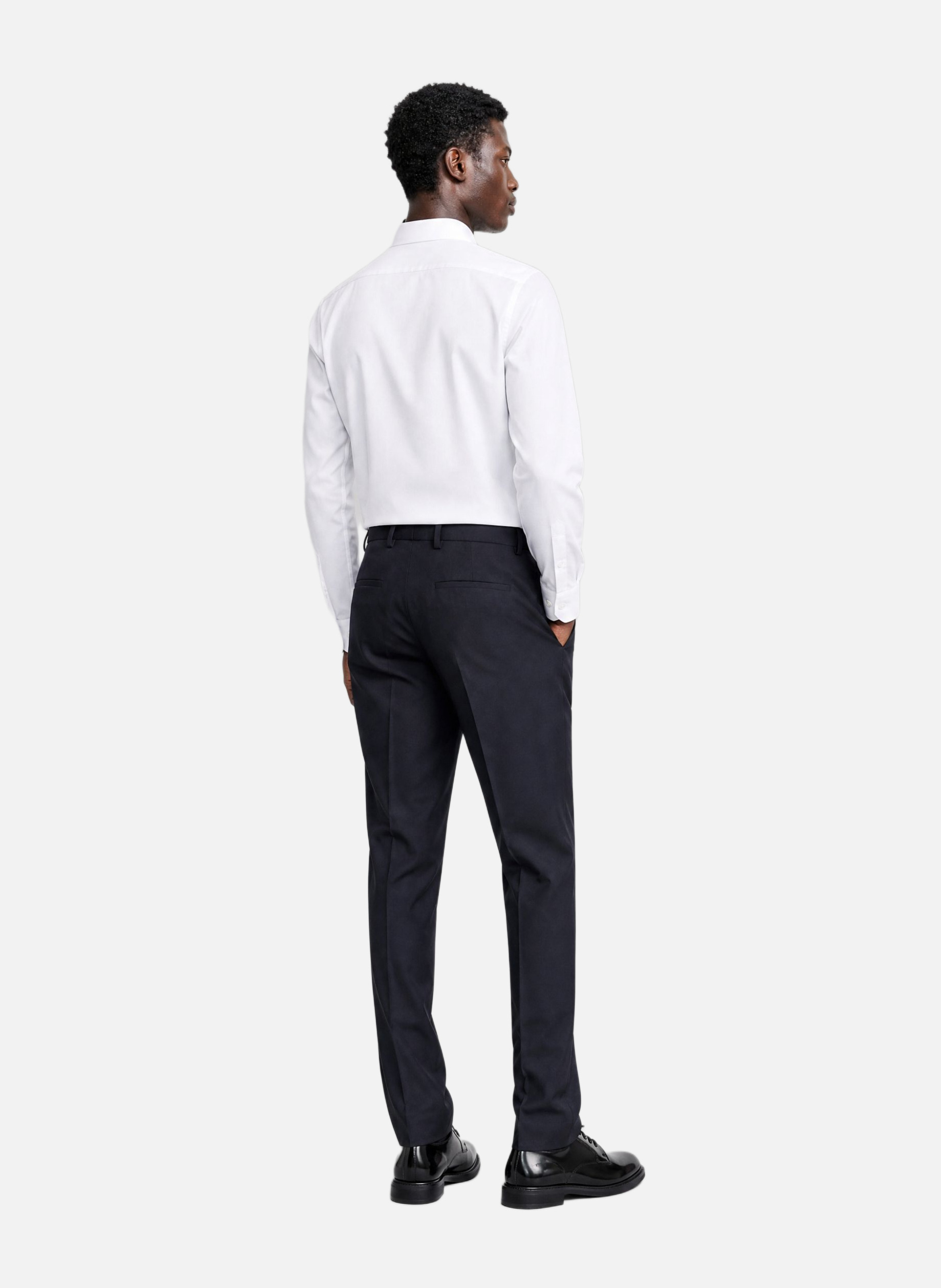 Navy straight-leg wool suit trousers THE KOOPLES Blue