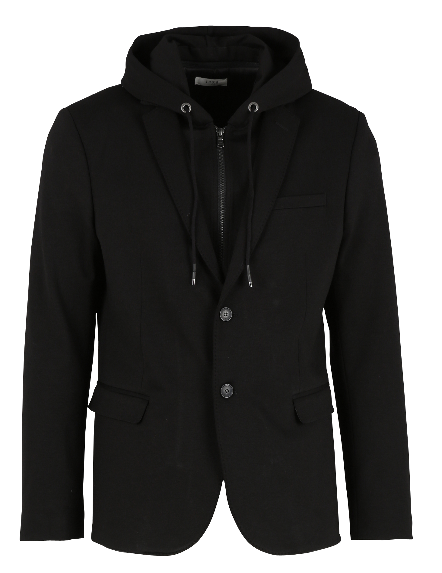 Classic-collar jacket with hood IKKS Black
