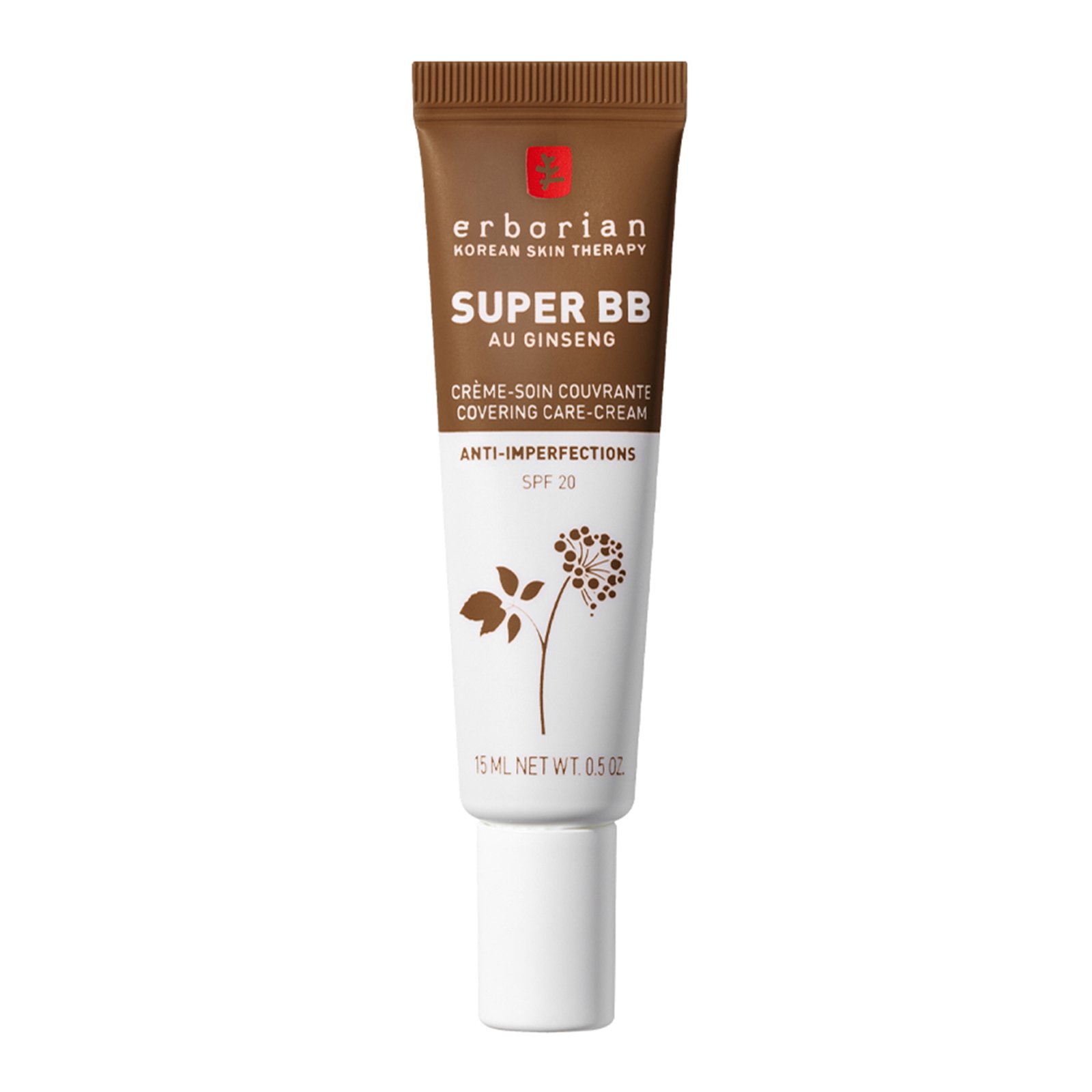SUPER BB WITH GINSENG -- Covering care cream anti-imperfections ERBORIAN Chocolat