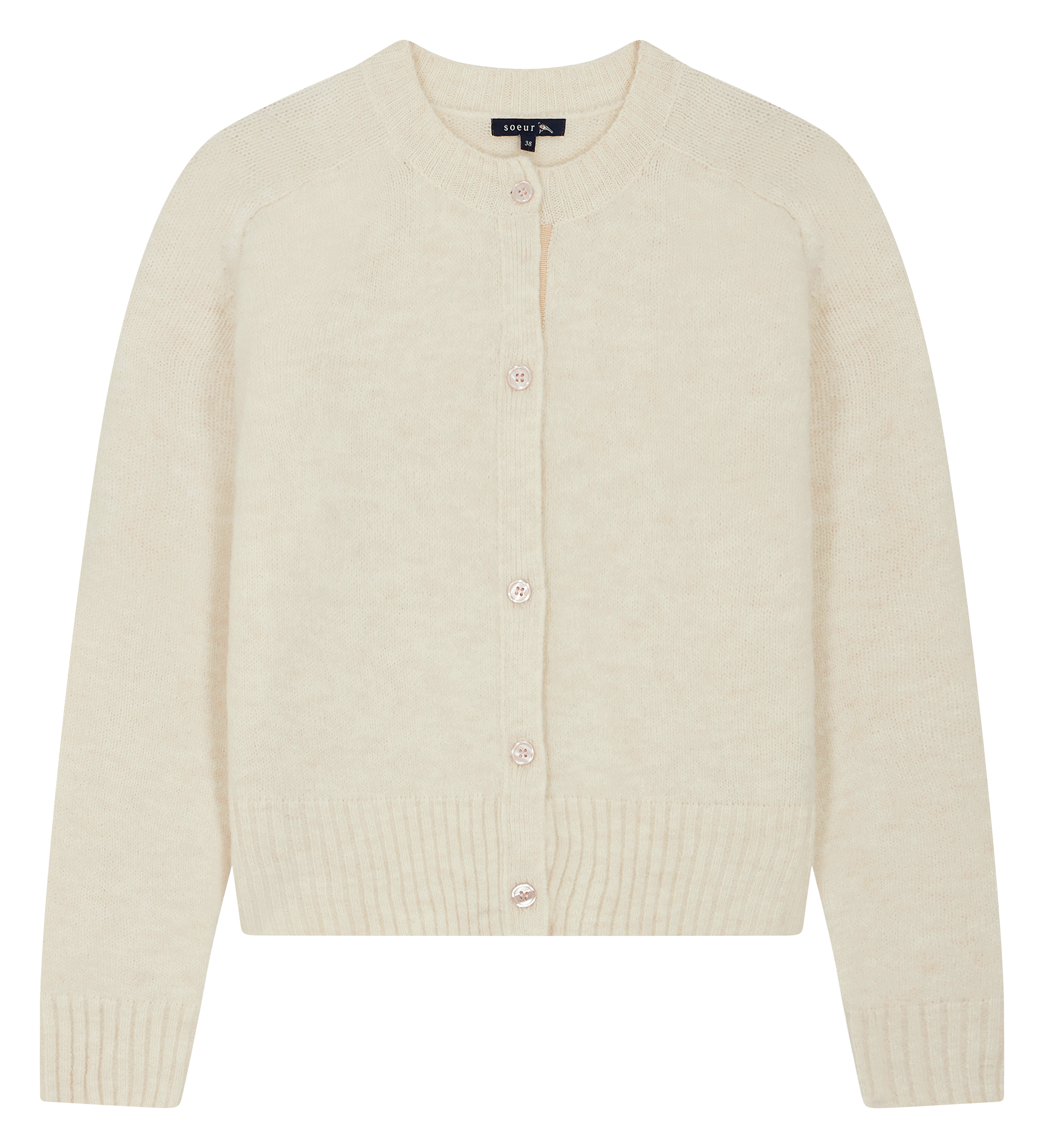 Gilet court boutonné  SOEUR Beige