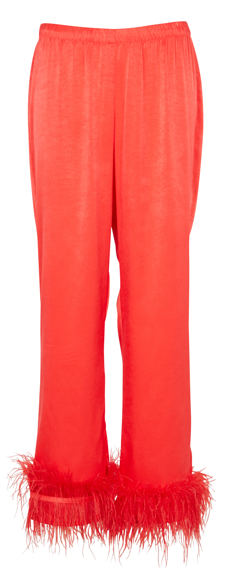 Soepelvallende broek met hoge taille LOVE STORIES Rood