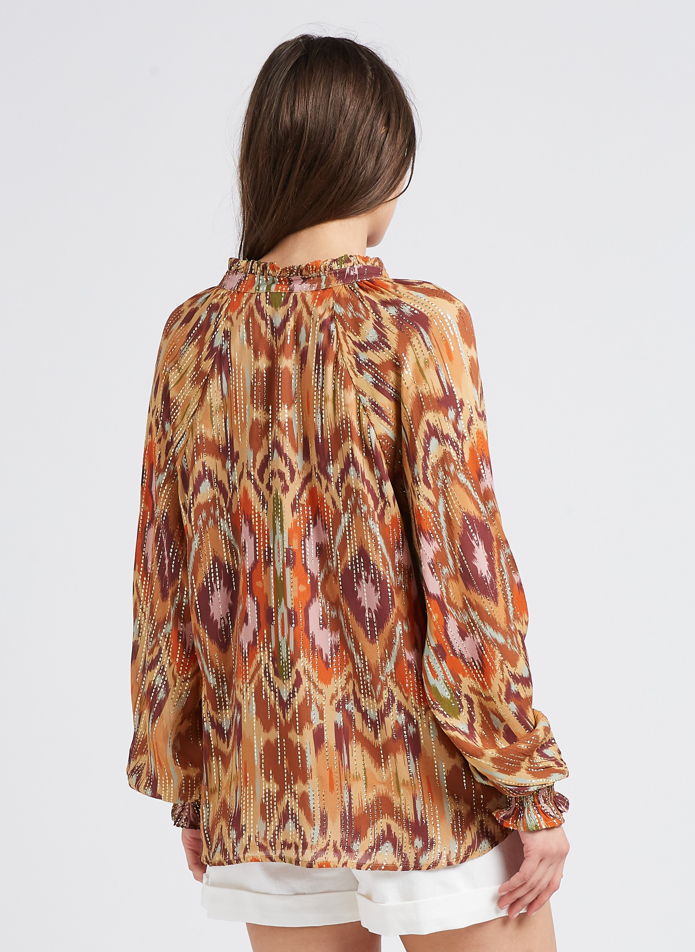 Oversized printed V-neck shirt LA PETITE ETOILE Multicolored