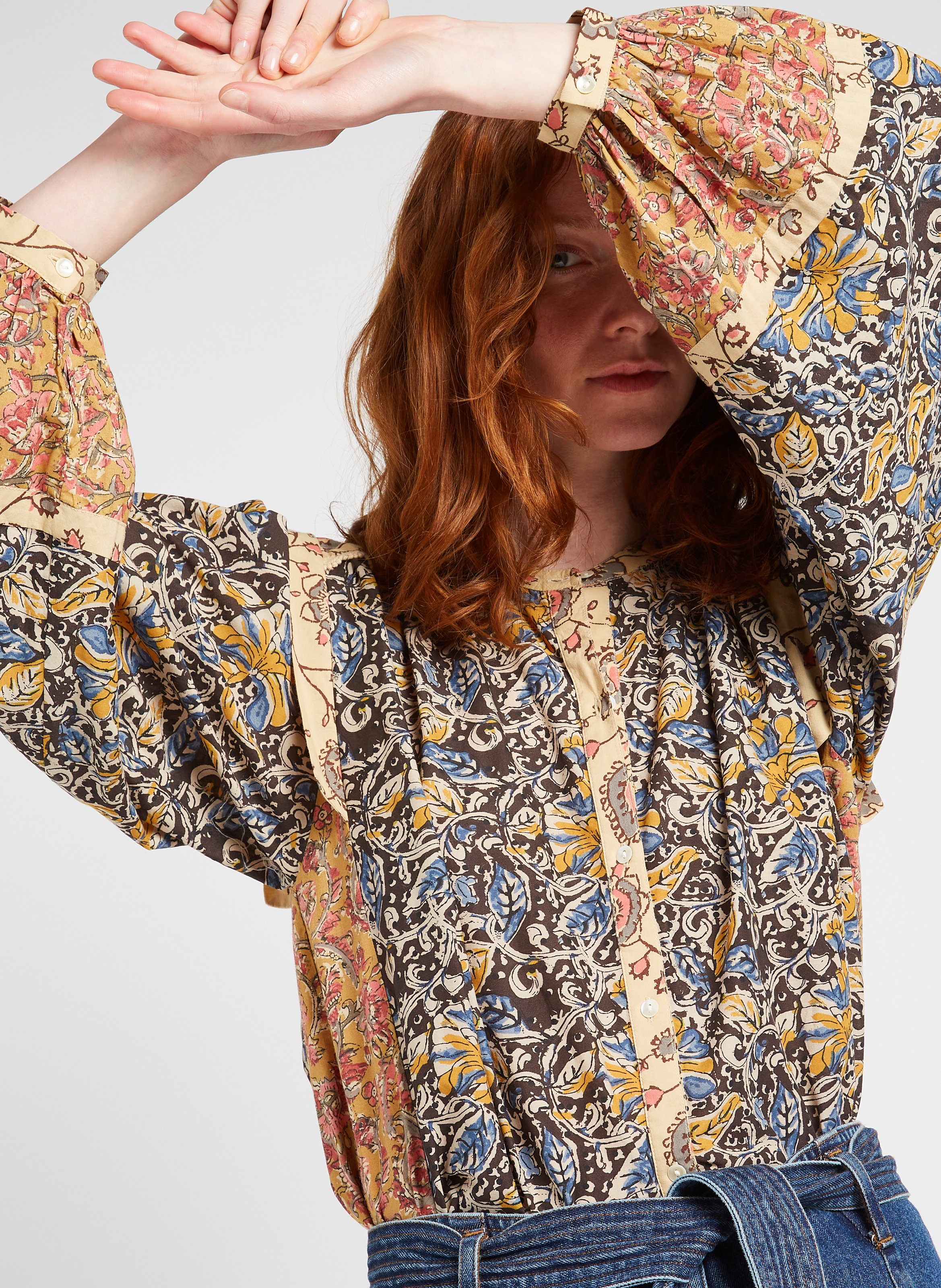 Straight printed organic cotton shirt LOUISE MISHA Multicolored