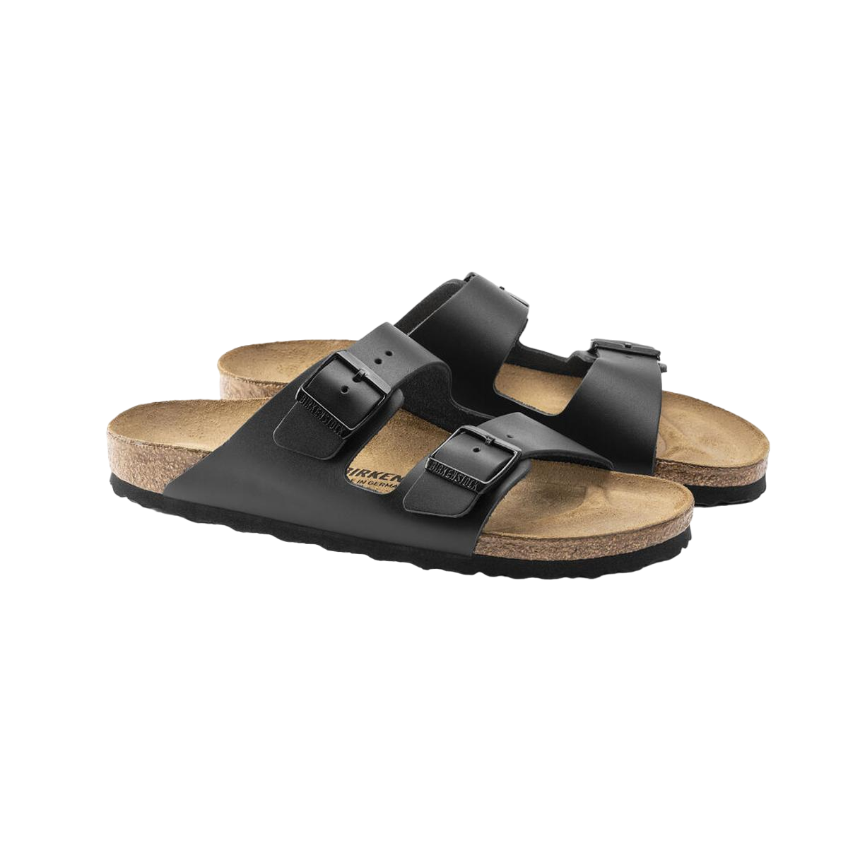 Faux leather sandals Black