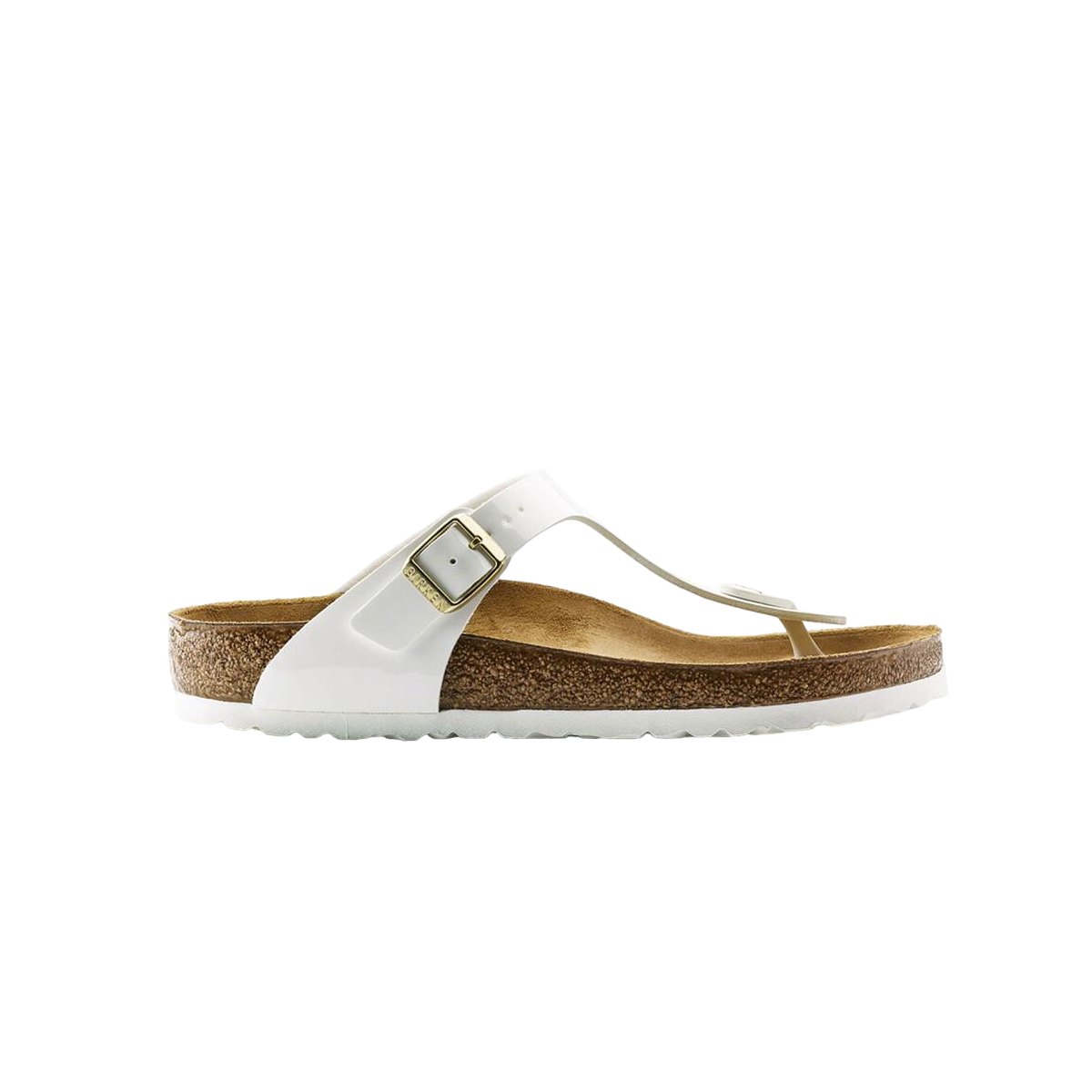 Faux leather sandals BIRKENSTOCK White