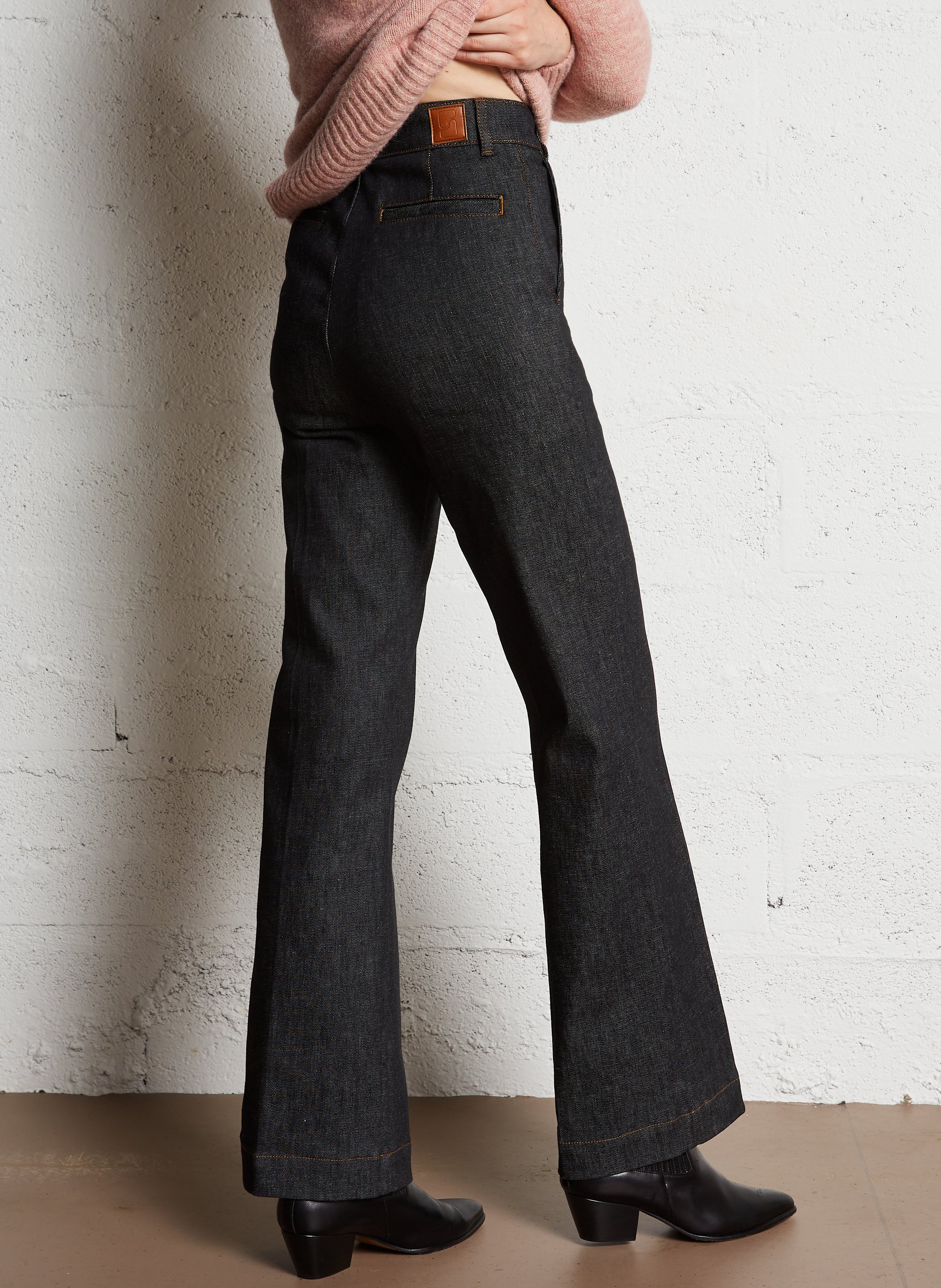 Jean large en coton SOEUR Noir