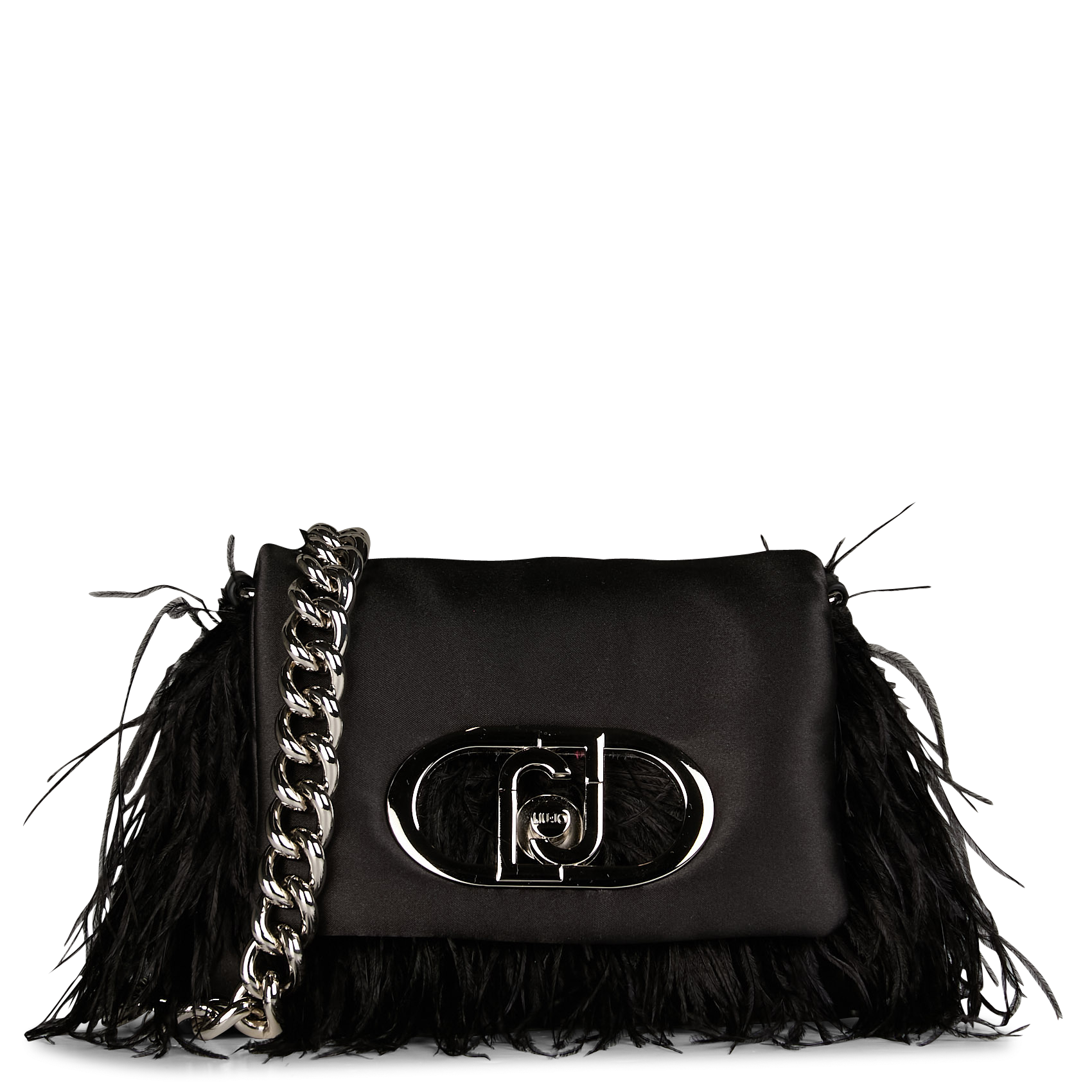 Sac porté épaule avec plume  LIU JO Noir