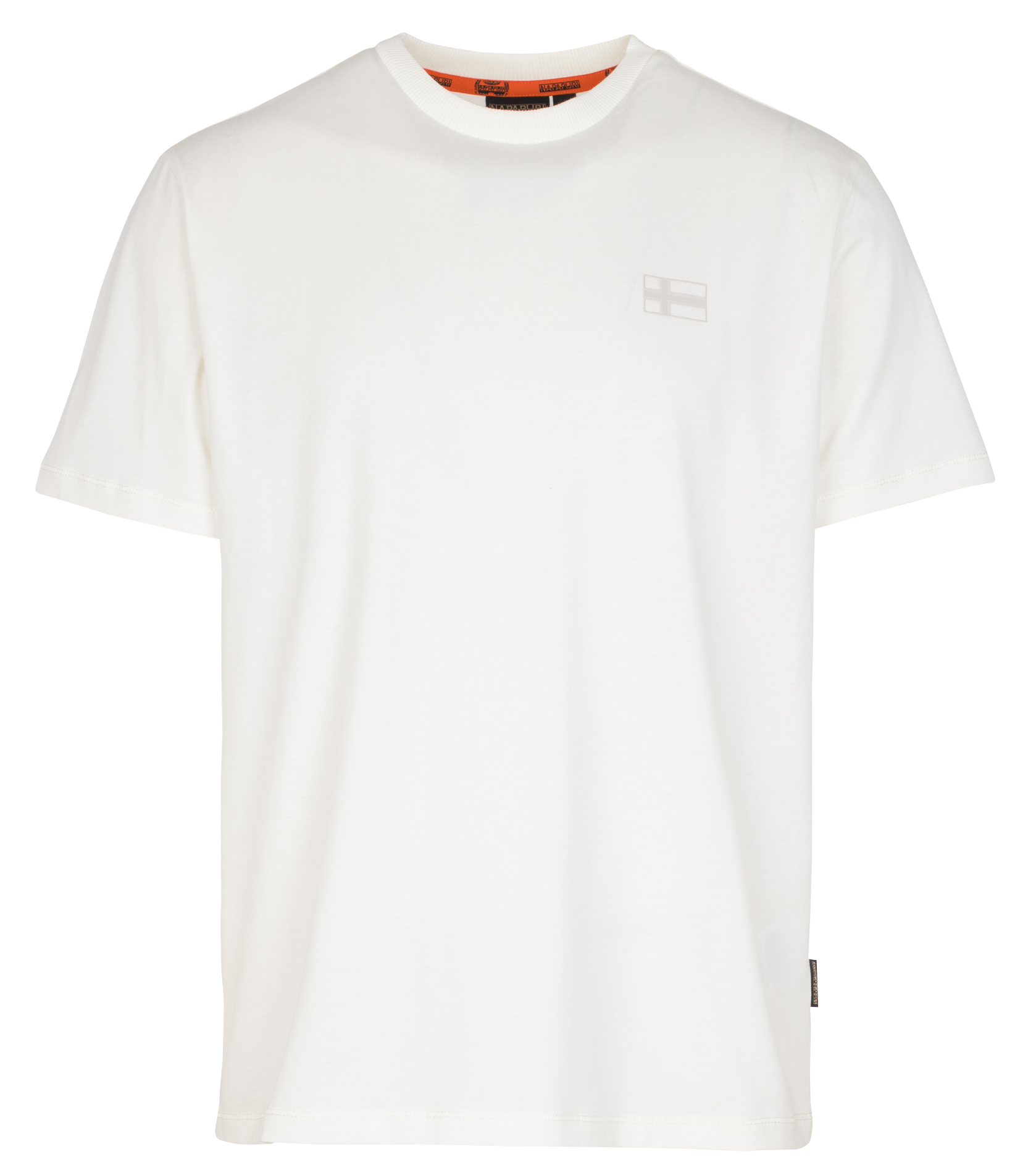 Gerade geschnittenes Rundhals-T-Shirt aus Baumwolle NAPAPIJRI Weiss