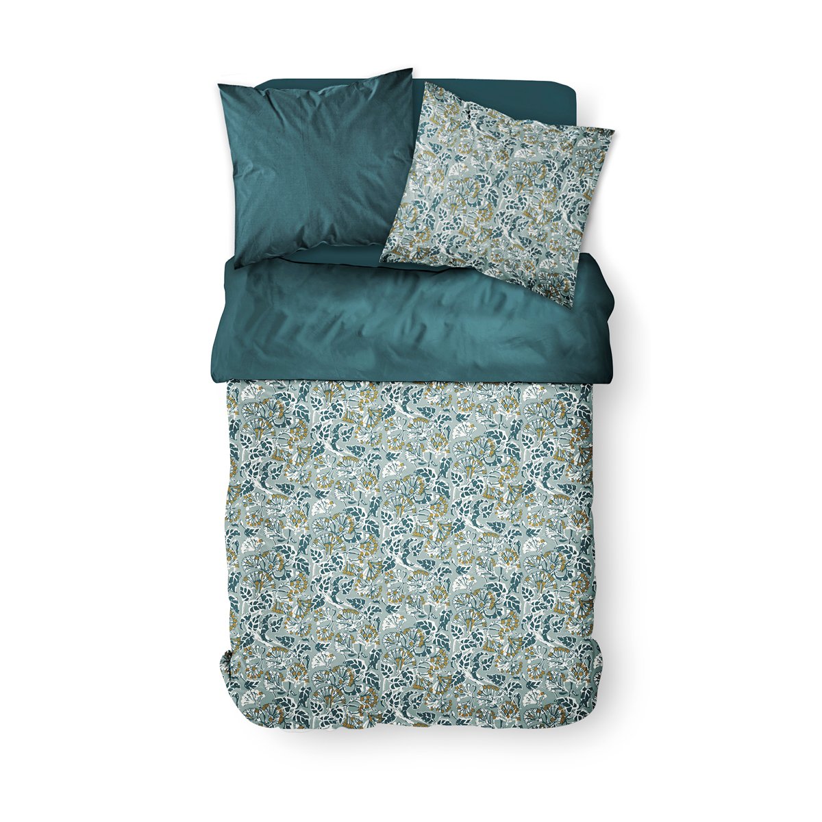 Printed cotton bed set TODAY LINGE DE MAISON Blue