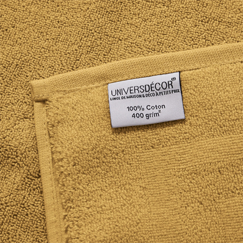 100% combed cotton hand towel COTON PUR Yellow