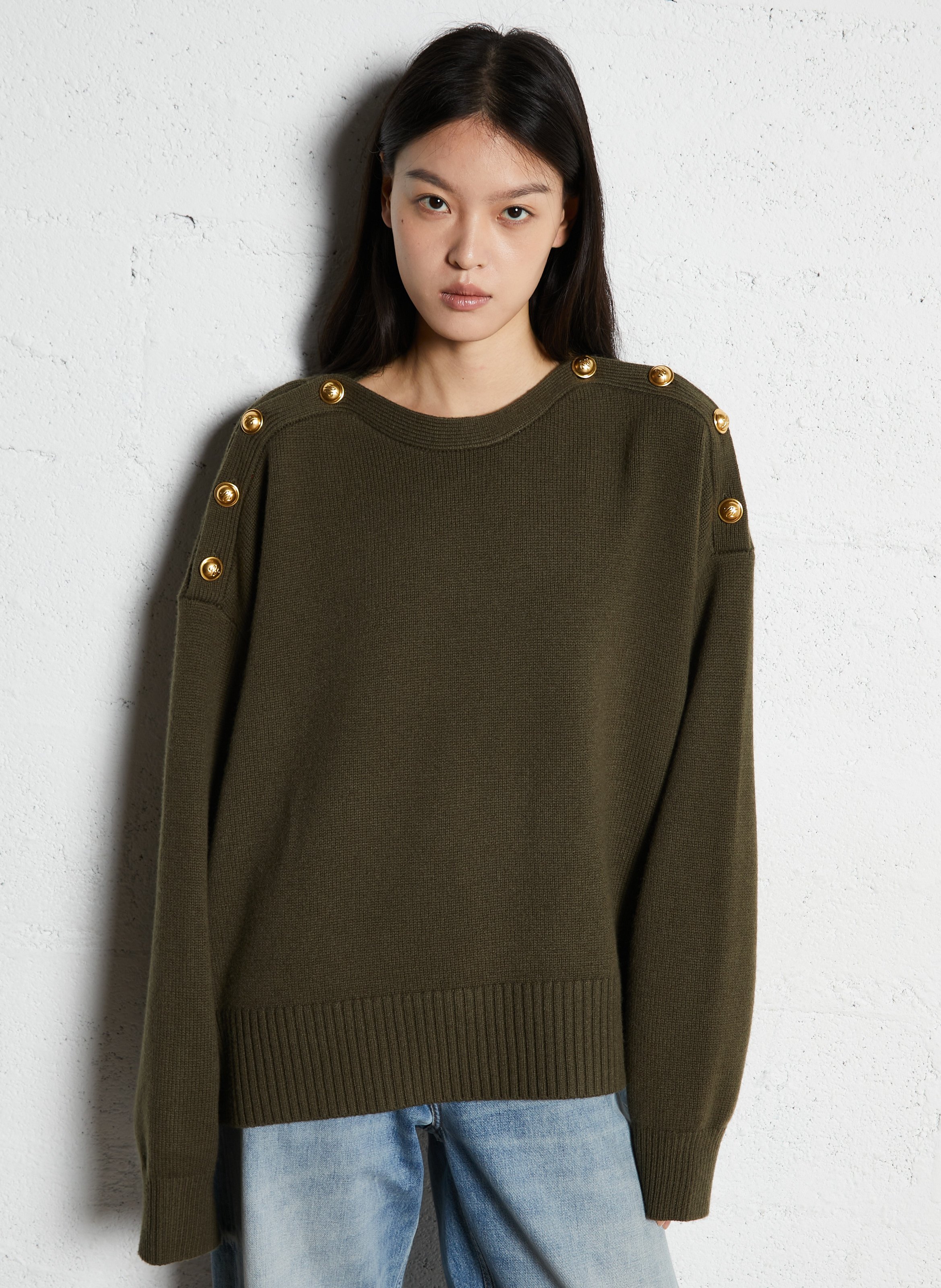 Oversize-Pullover aus Wolle LAURENCE BRAS Grun