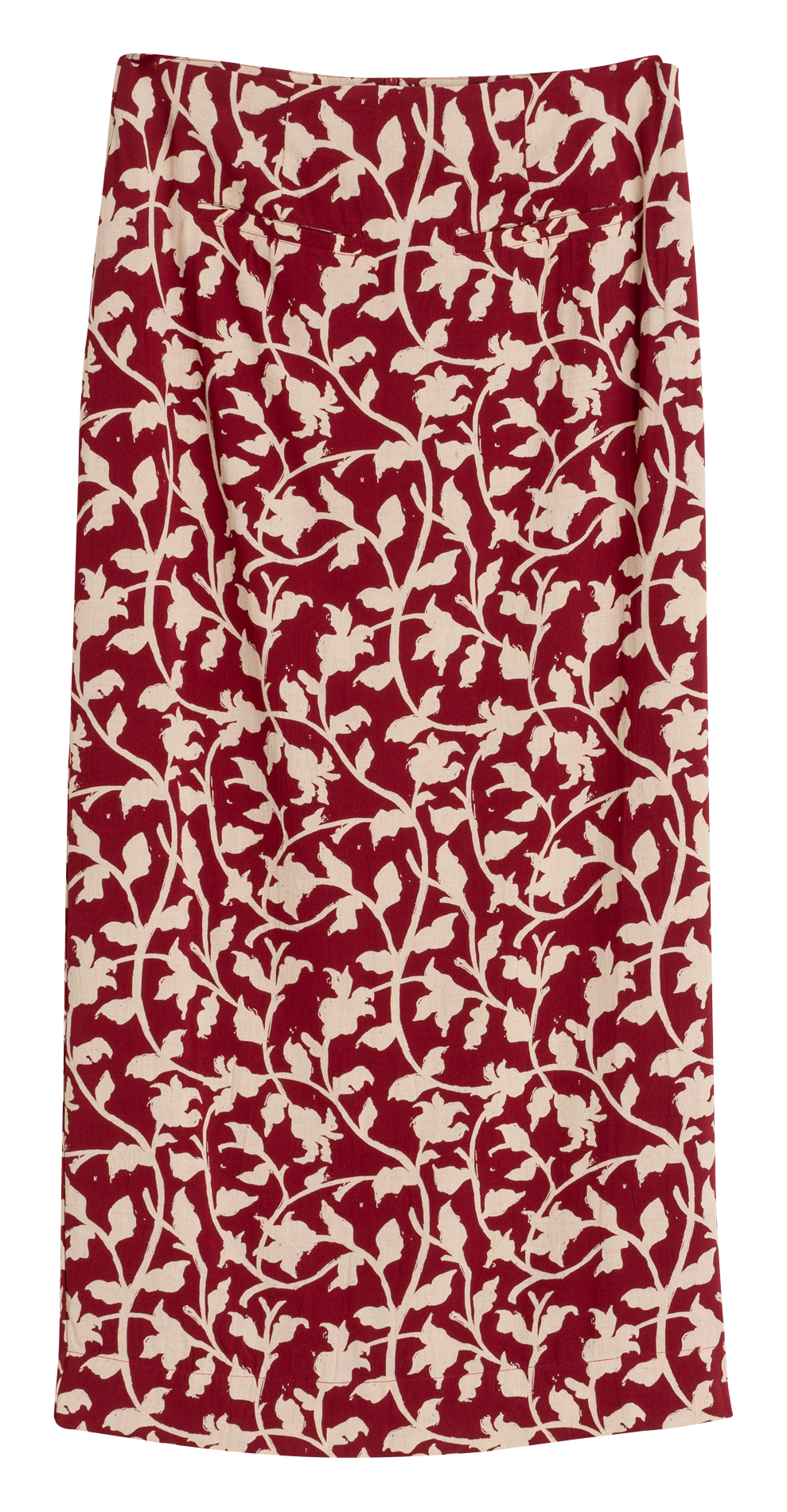 Jupe midi droite fleurie  INDI & COLD Violet