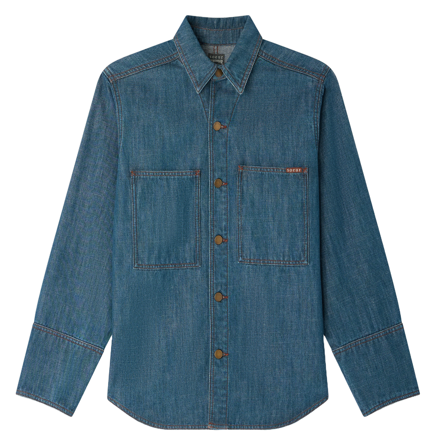 Baumwoll-Bluse SOEUR Blau